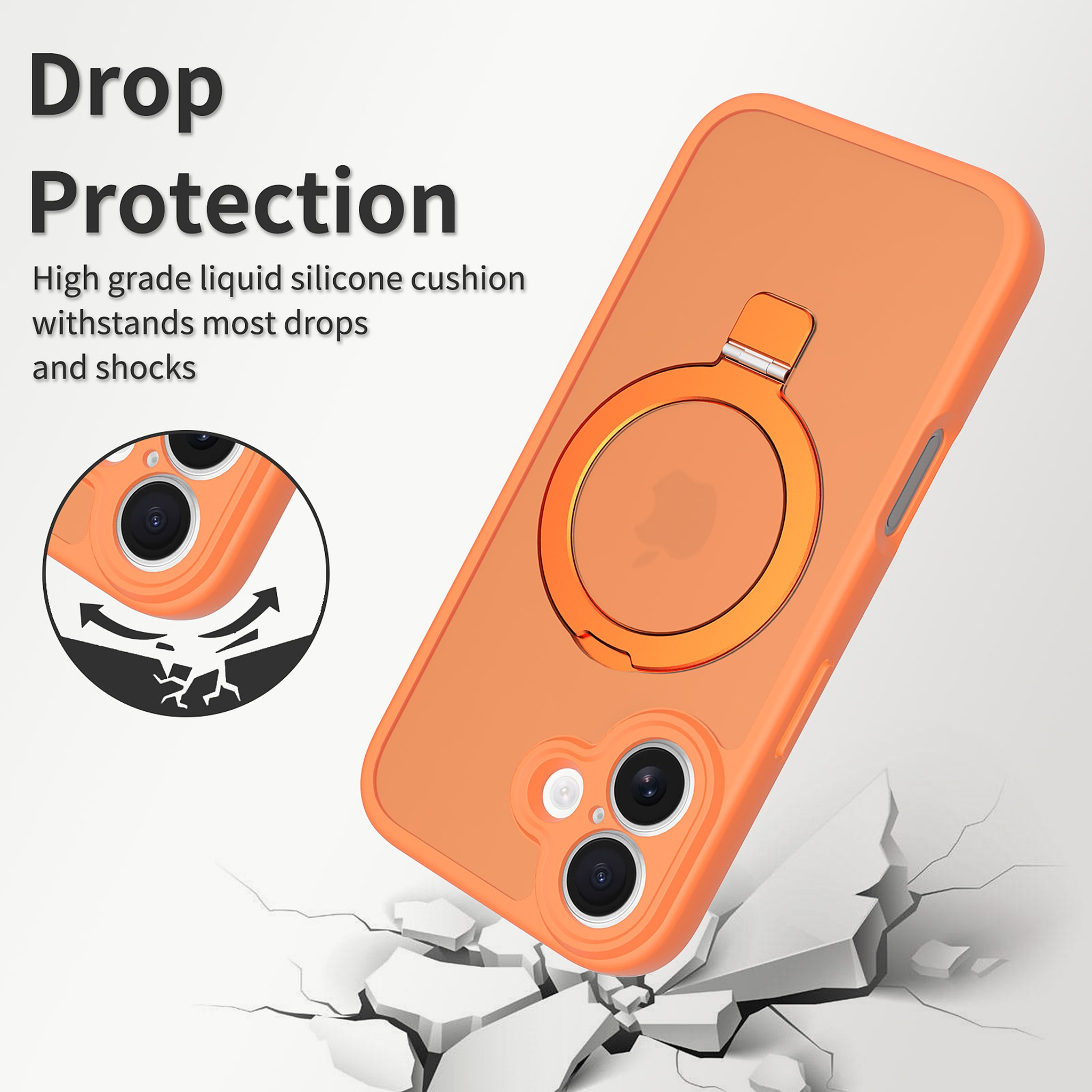SendaFit Precise-Cutout Matte Skin-Feel Racket-Stand Case for iPhone 17 detail 18
