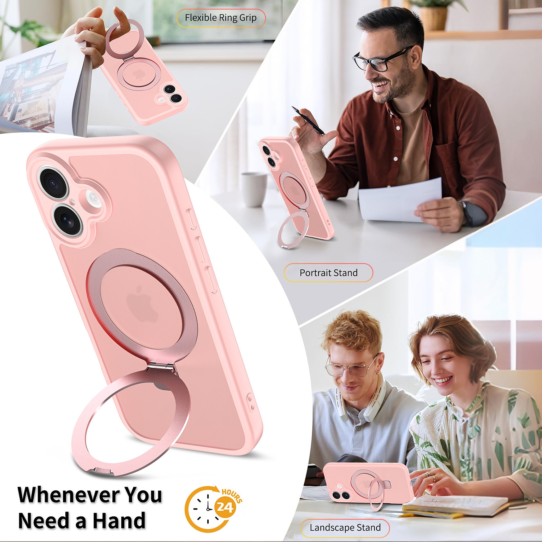 SendaFit Precise-Cutout Matte Skin-Feel Racket-Stand Case for iPhone 17 detail 2