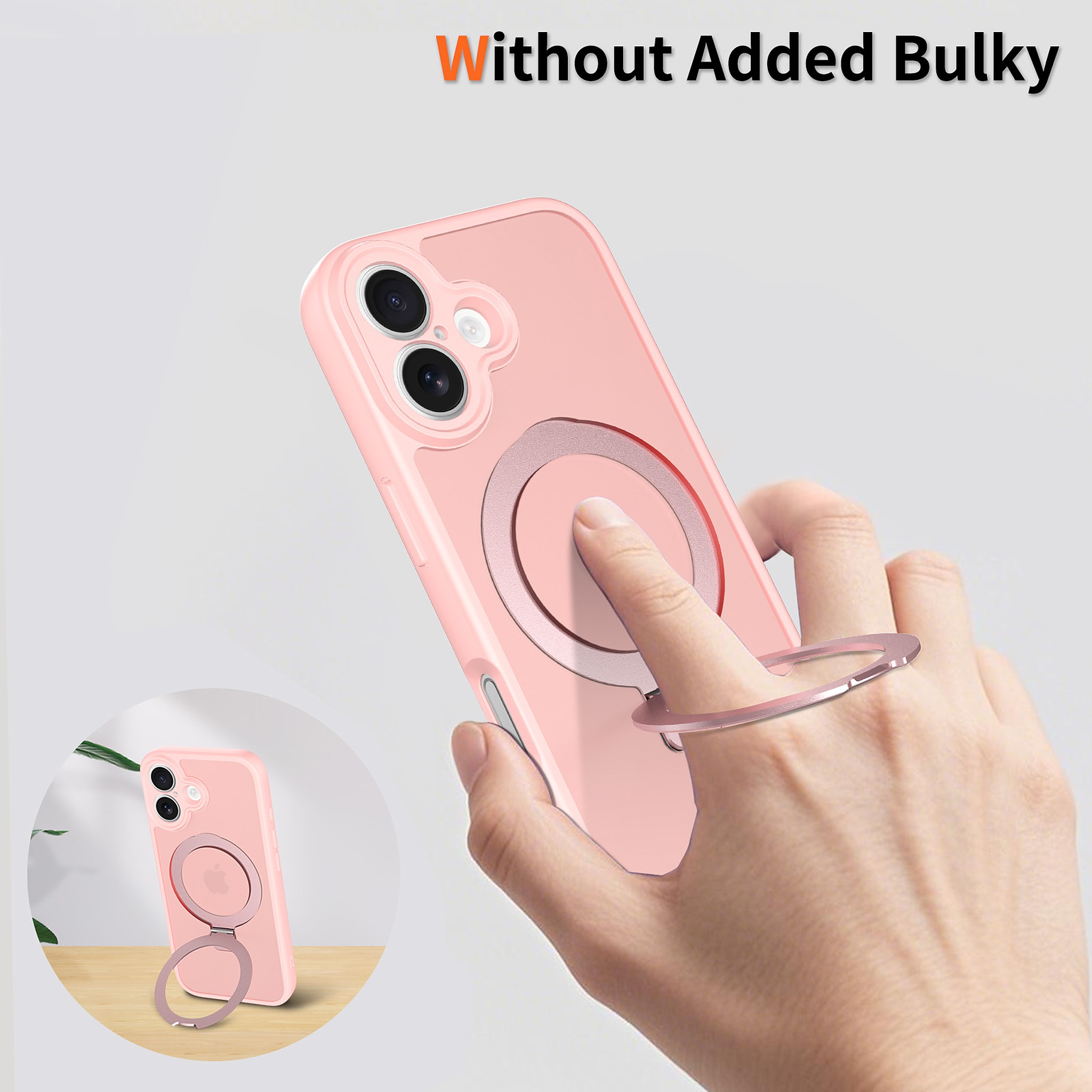 SendaFit Precise-Cutout Matte Skin-Feel Racket-Stand Case for iPhone 17 detail 4