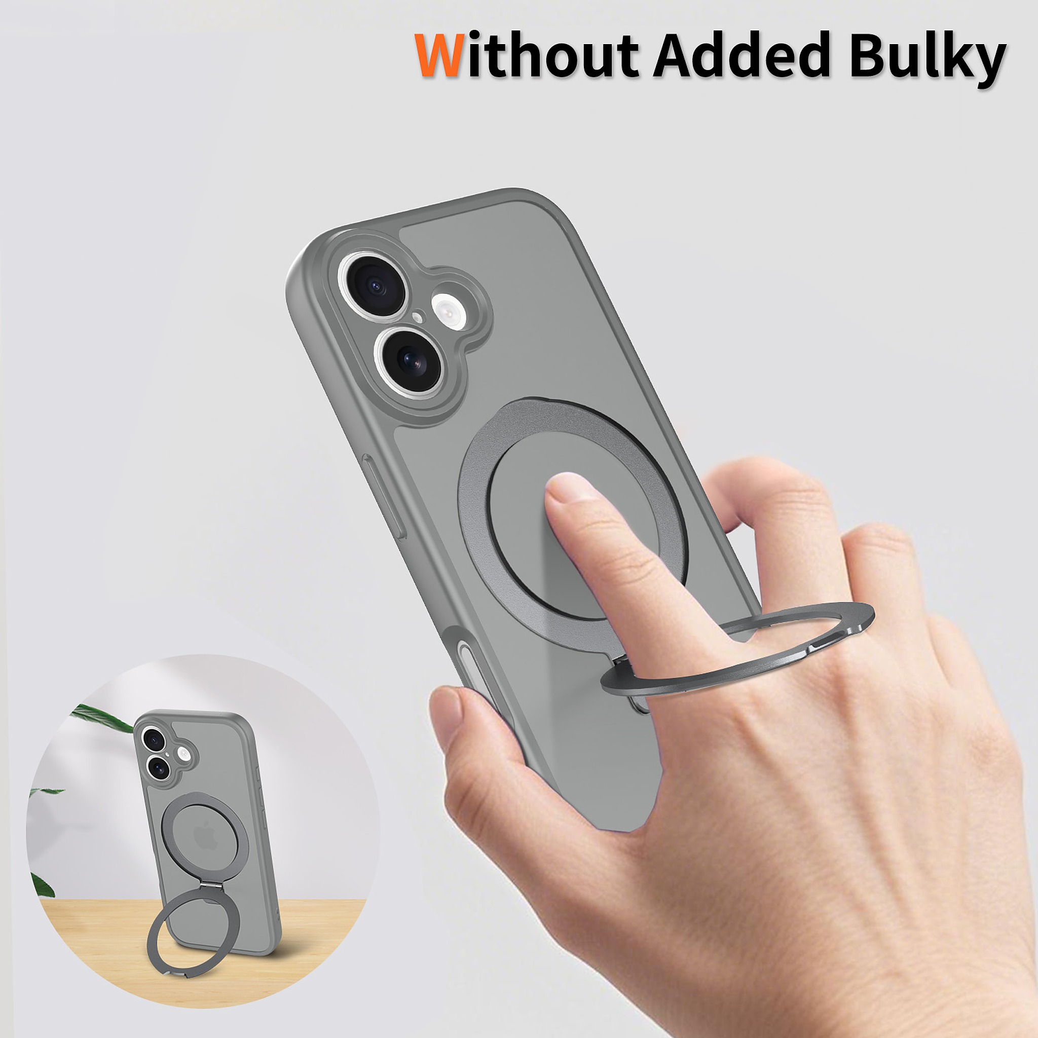 SendaFit Precise-Cutout Matte Skin-Feel Racket-Stand Case for iPhone 17 detail 8