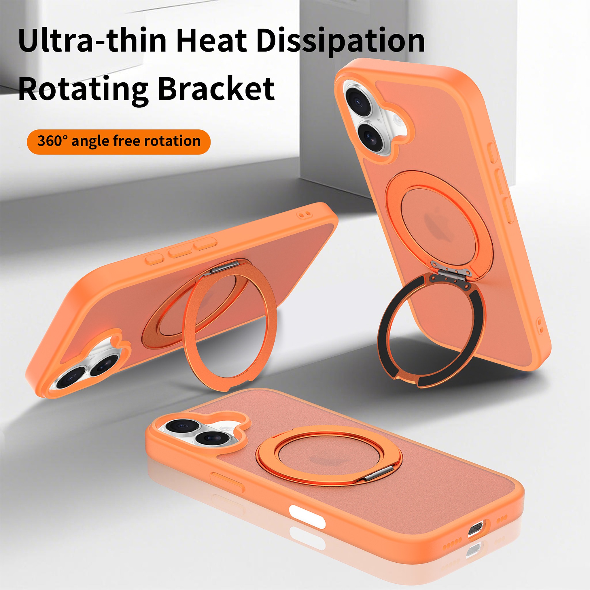 SendaFit Matte Skin-Feel 360° Stand Camera-Button Case for iPhone 17 detail 27