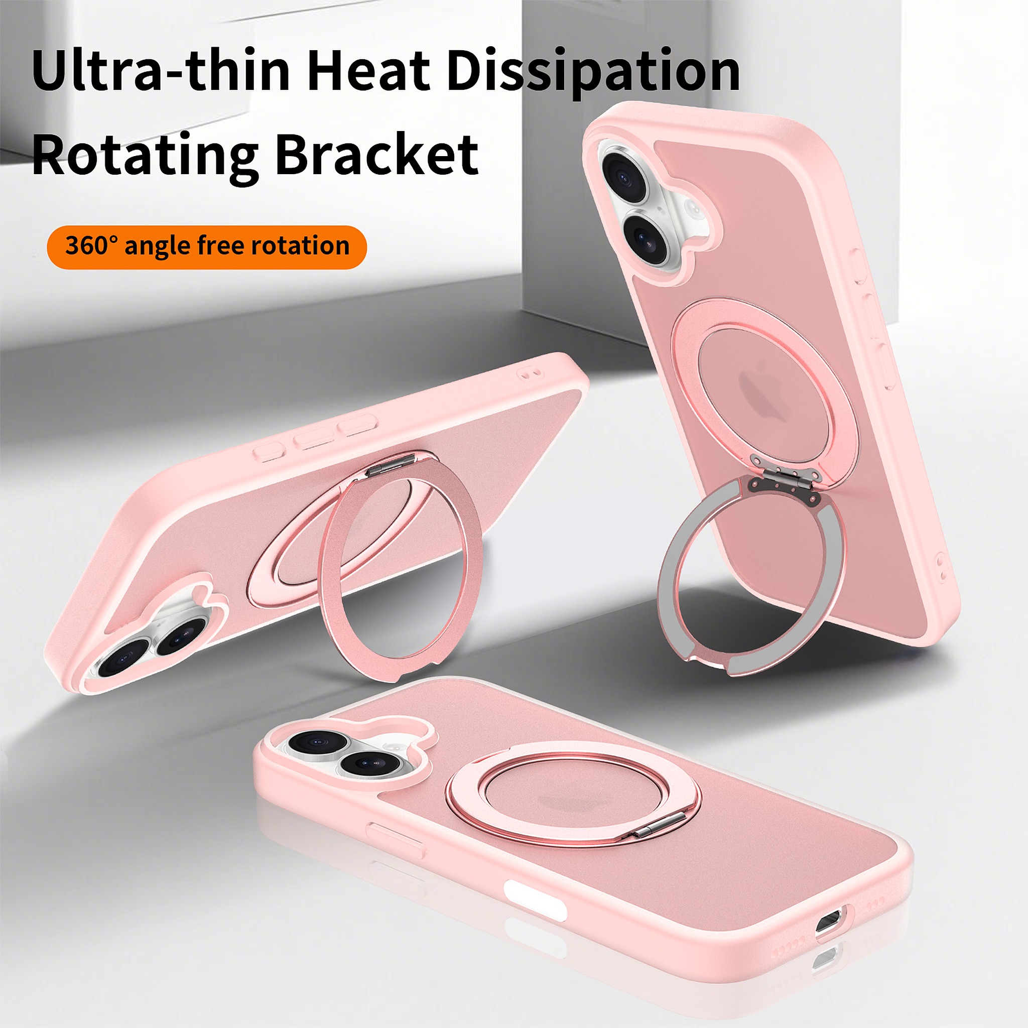 SendaFit Matte Skin-Feel 360° Stand Camera-Button Case for iPhone 17 detail 28