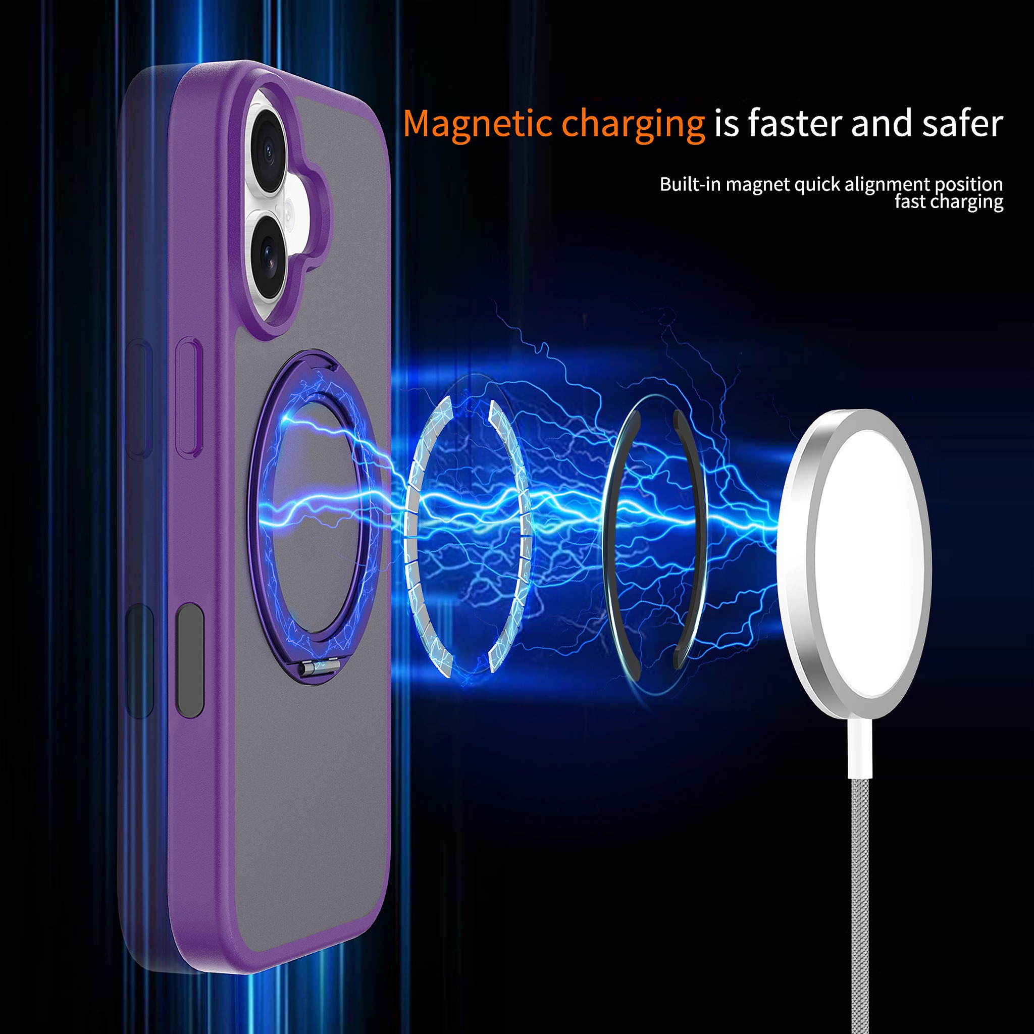 SendaFit Matte Skin-Feel 360° Stand Camera-Button Case for iPhone 17 detail 29