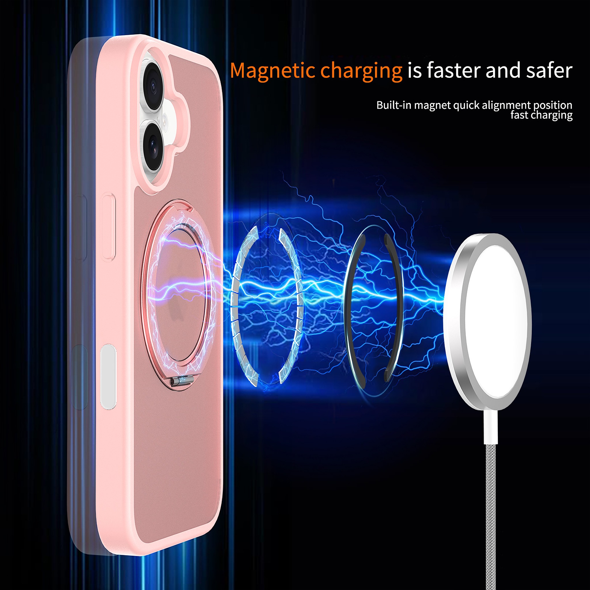 SendaFit Matte Skin-Feel 360° Stand Camera-Button Case for iPhone 17 detail 32