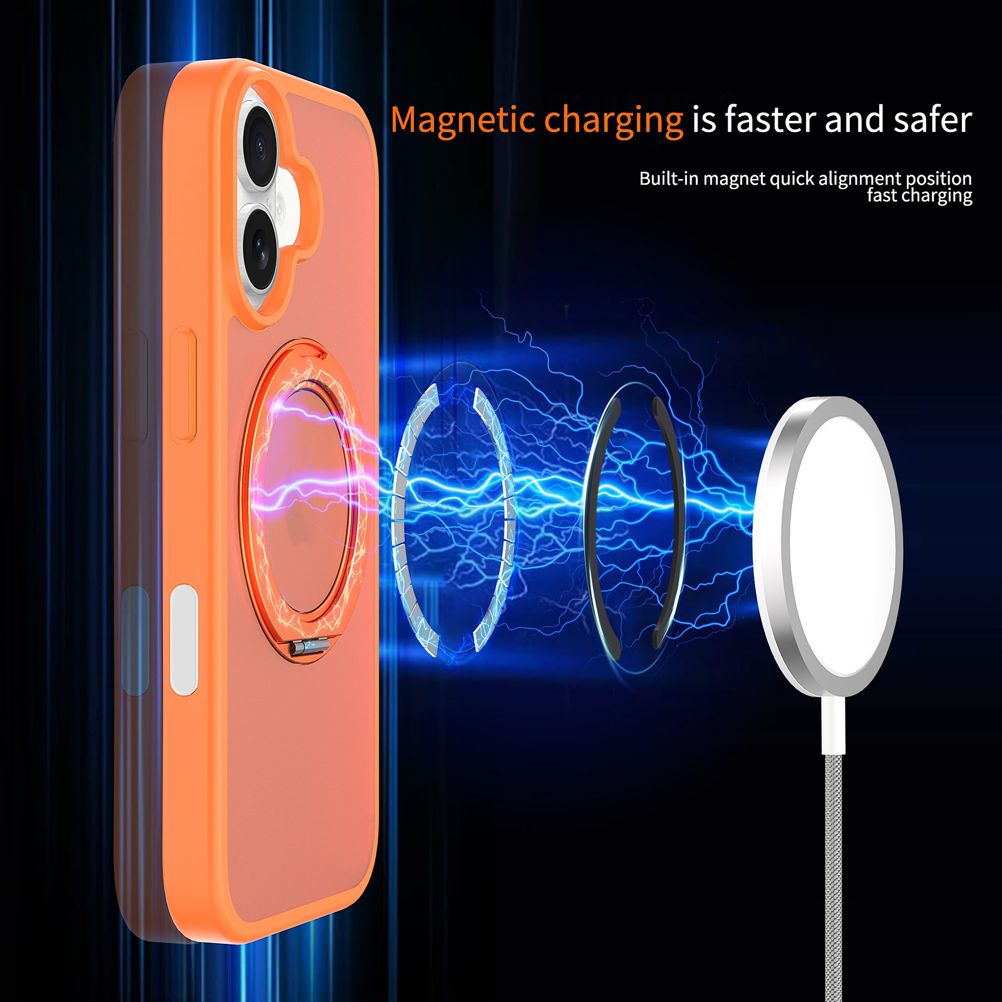 SendaFit Matte Skin-Feel 360° Stand Camera-Button Case for iPhone 17 detail 33