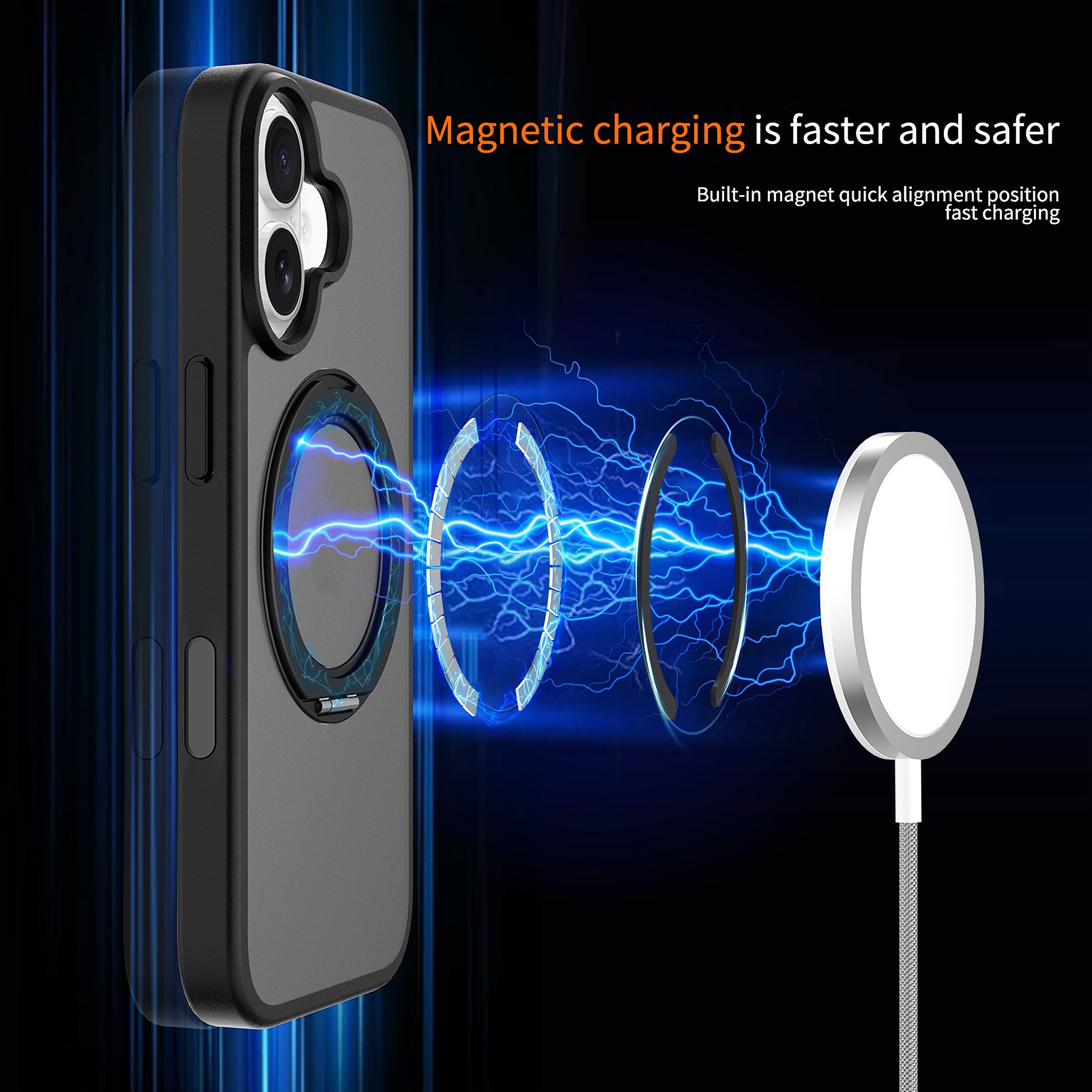 SendaFit Matte Skin-Feel 360° Stand Camera-Button Case for iPhone 17 detail 34