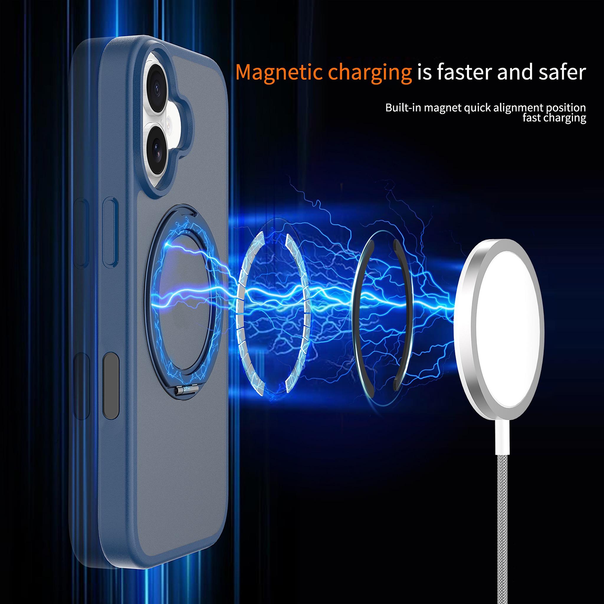 SendaFit Matte Skin-Feel 360° Stand Camera-Button Case for iPhone 17 detail 35