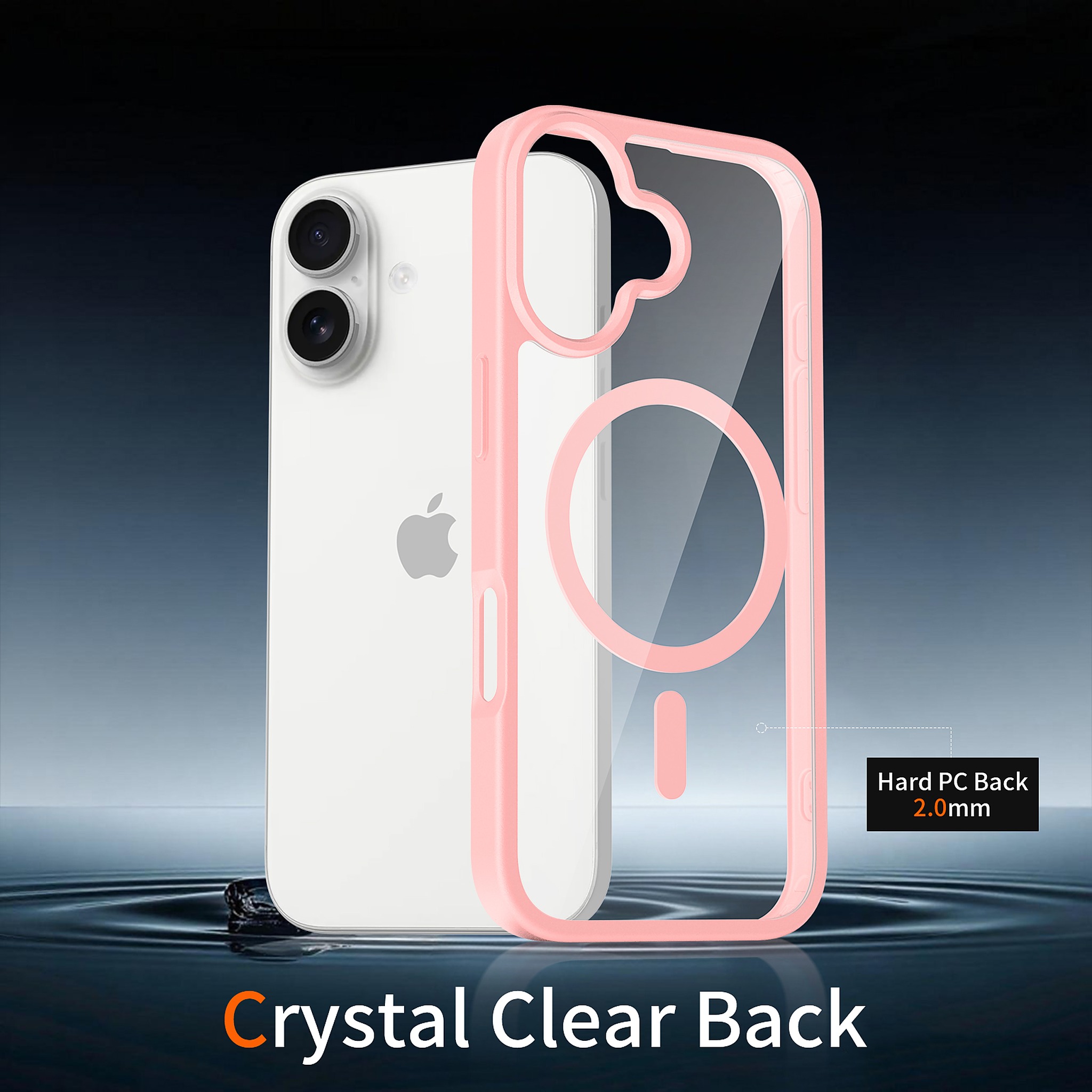 SendaFit Clear Two-in-One MagSafe Case for iPhone 17 (V2) (Orange Accent) detail 15