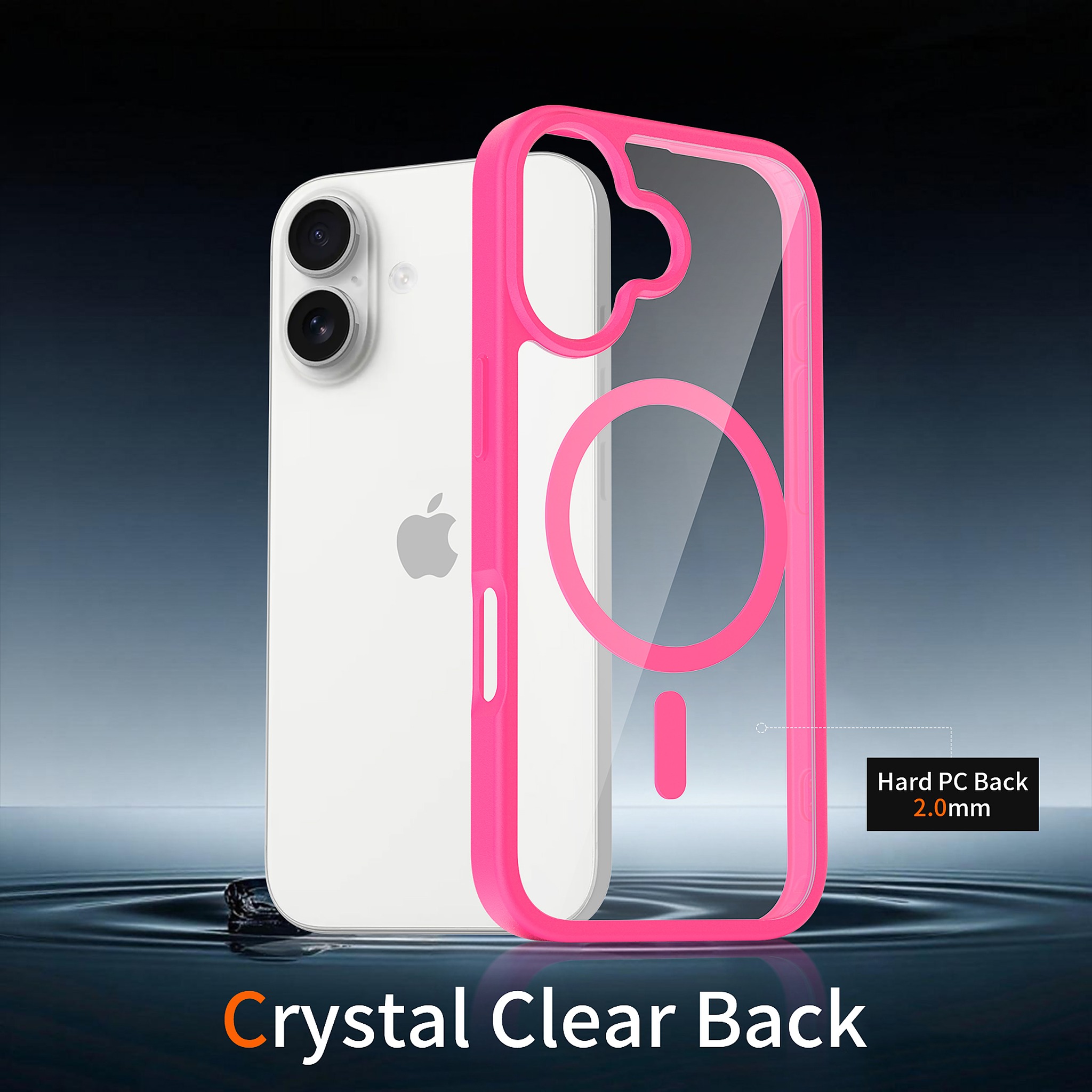 SendaFit Clear Two-in-One MagSafe Case for iPhone 17 (V2) (Orange Accent) detail 16