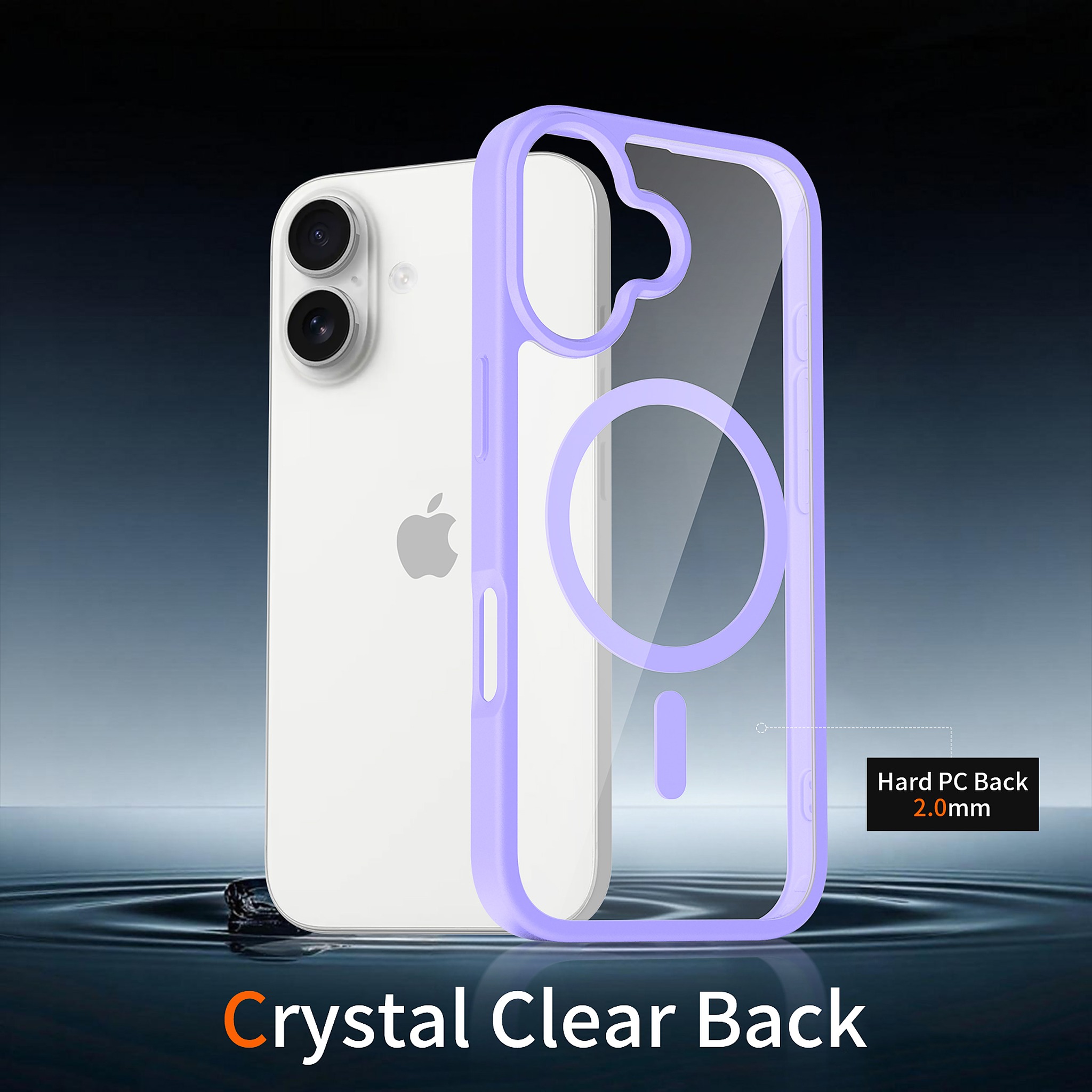 SendaFit Clear Two-in-One MagSafe Case for iPhone 17 (V2) (Orange Accent) detail 17
