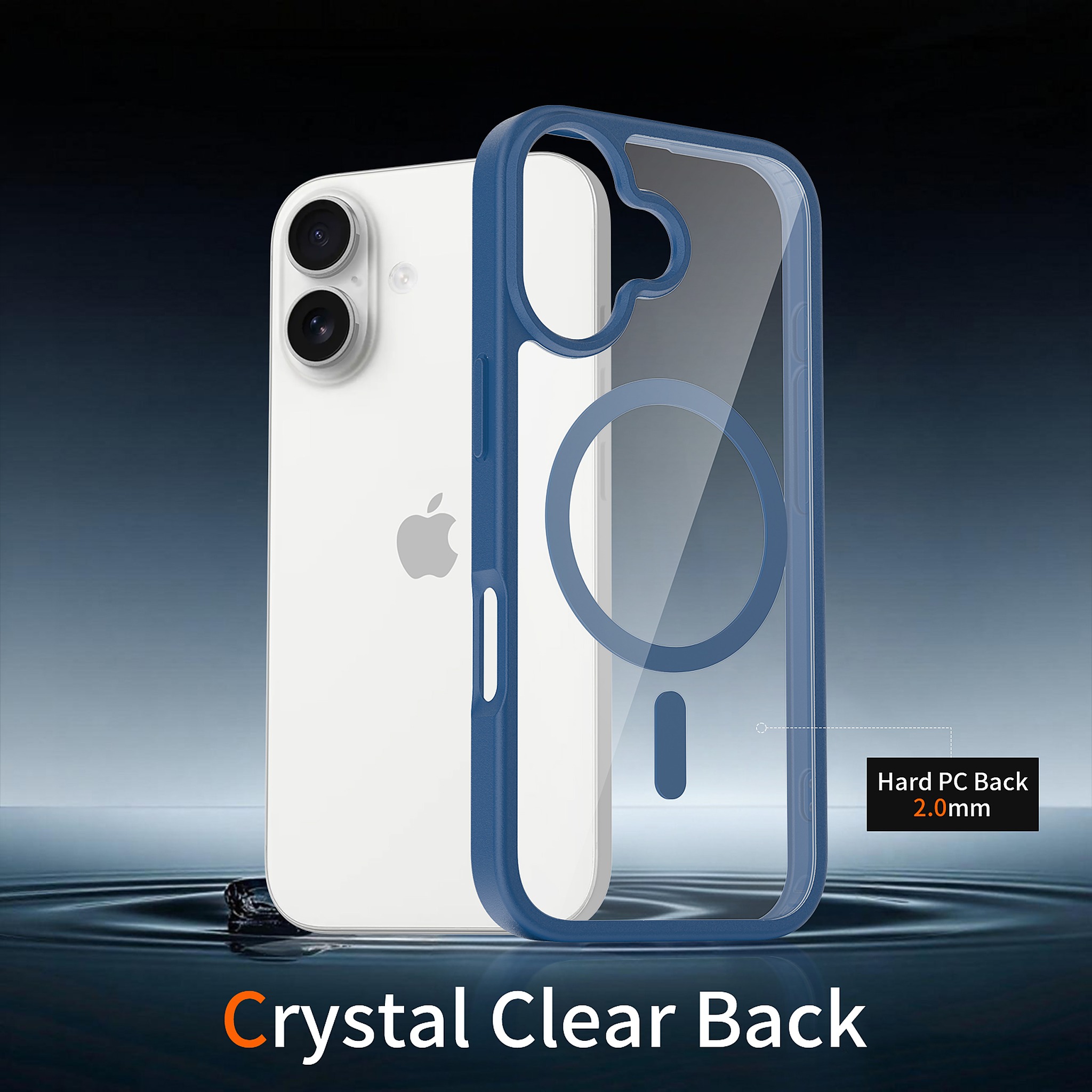 SendaFit Clear Two-in-One MagSafe Case for iPhone 17 (V2) (Orange Accent) detail 18