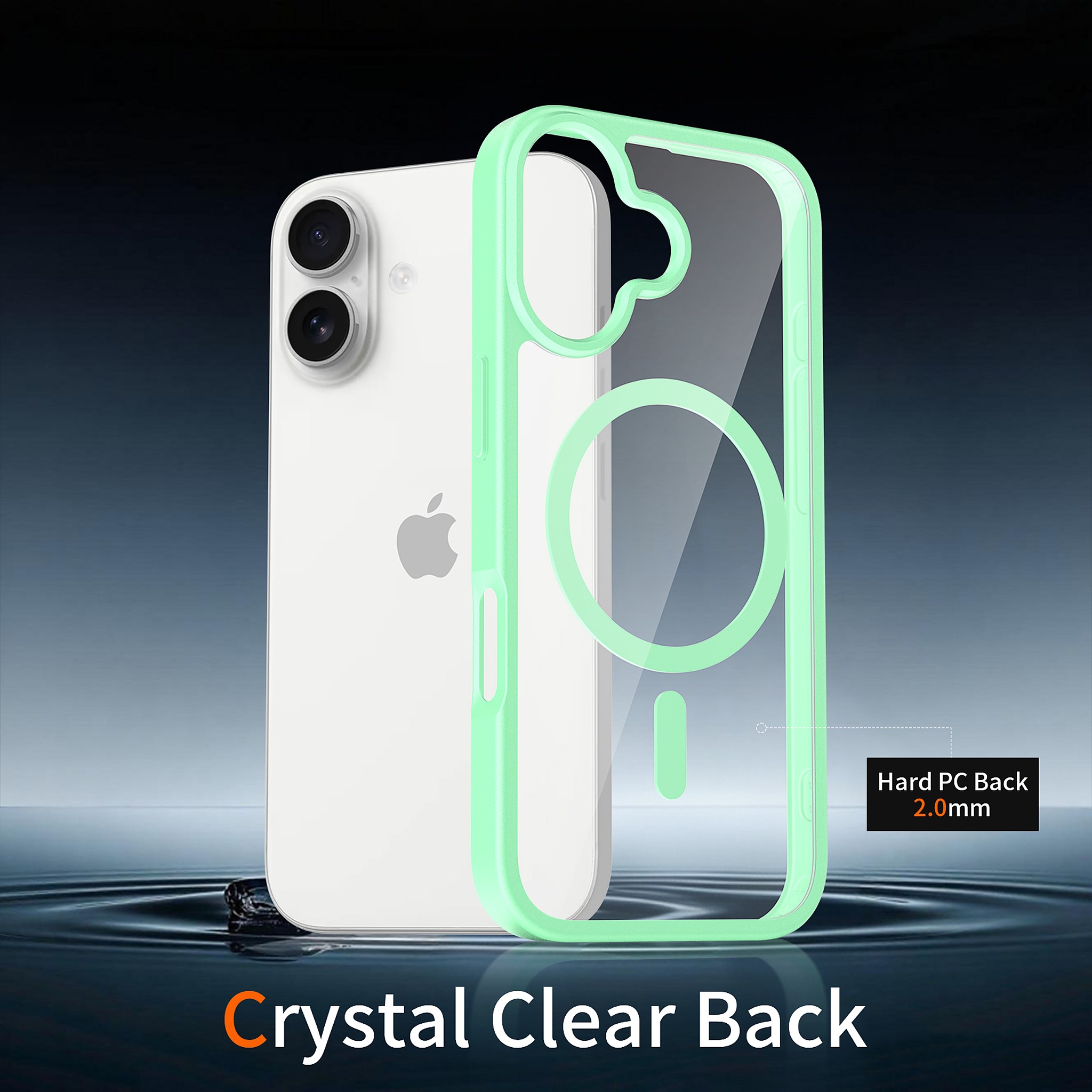 SendaFit Clear Two-in-One MagSafe Case for iPhone 17 (V2) (Orange Accent) detail 19