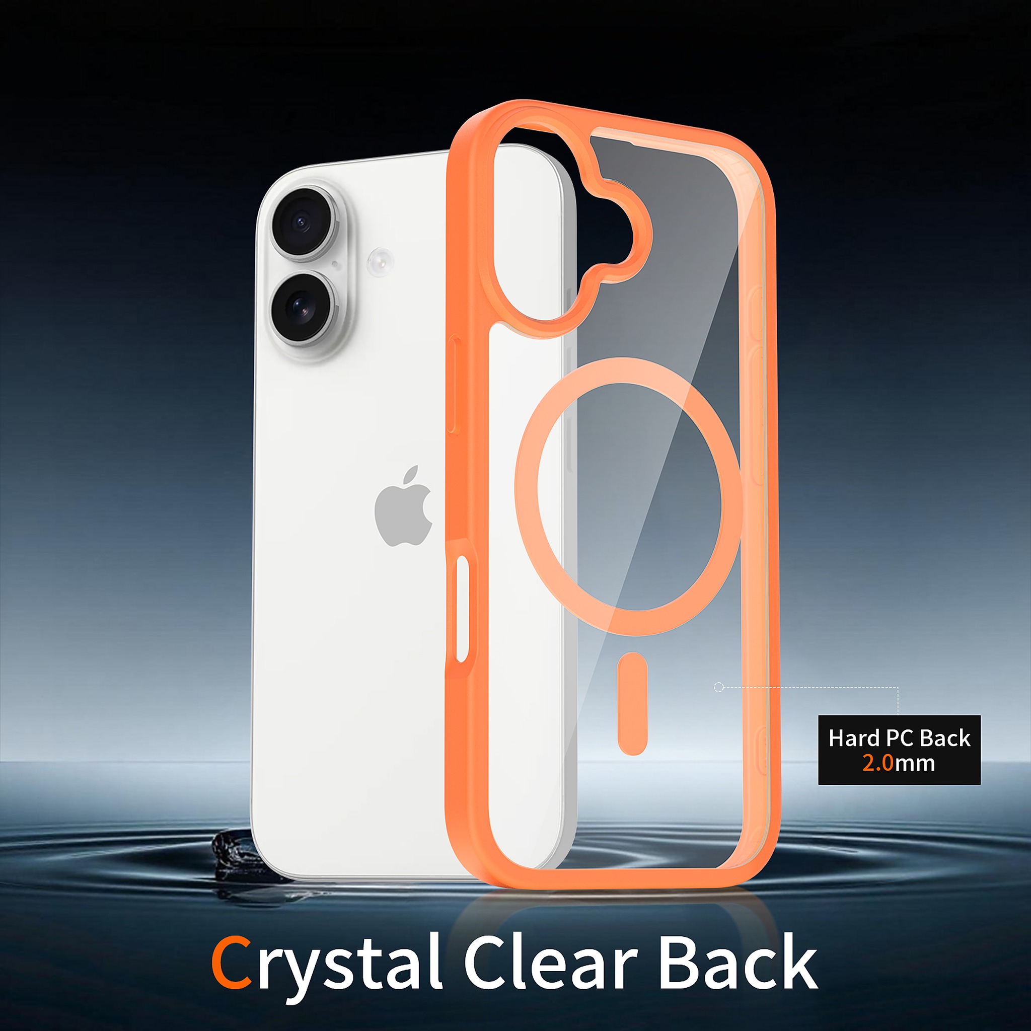 SendaFit Clear Two-in-One MagSafe Case for iPhone 17 (V2) (Orange Accent) detail 28