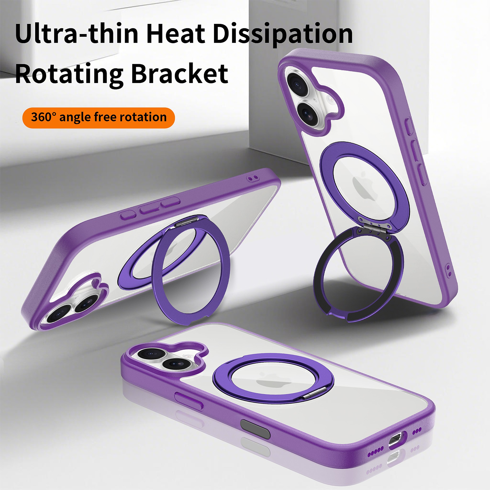 SendaFit Clear 360° Stand Camera-Button Case for iPhone 17 detail 23