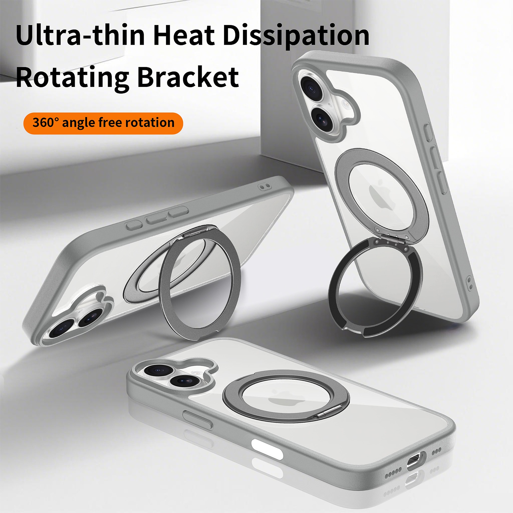 SendaFit Clear 360° Stand Camera-Button Case for iPhone 17 detail 24
