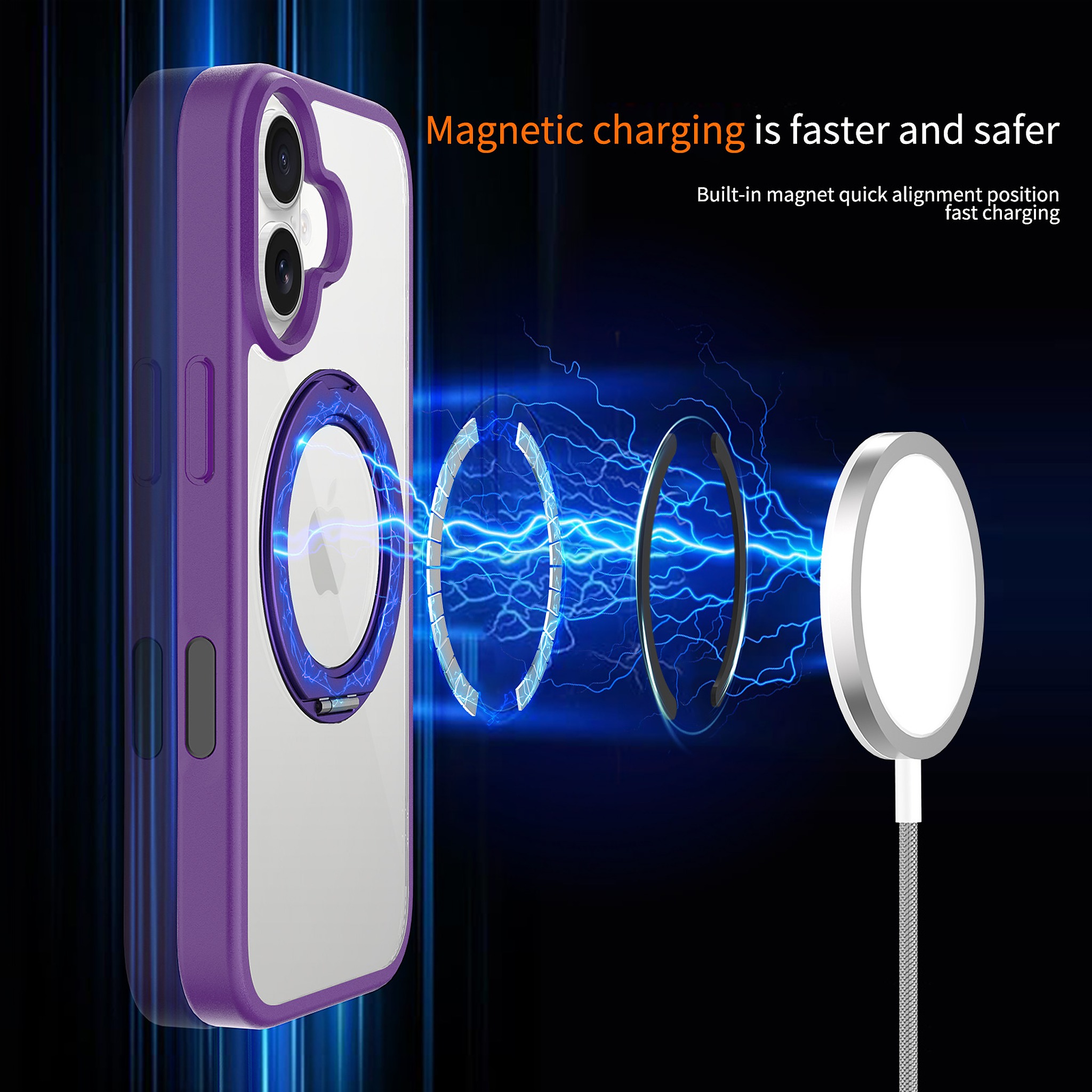 SendaFit Clear 360° Stand Camera-Button Case for iPhone 17 detail 30