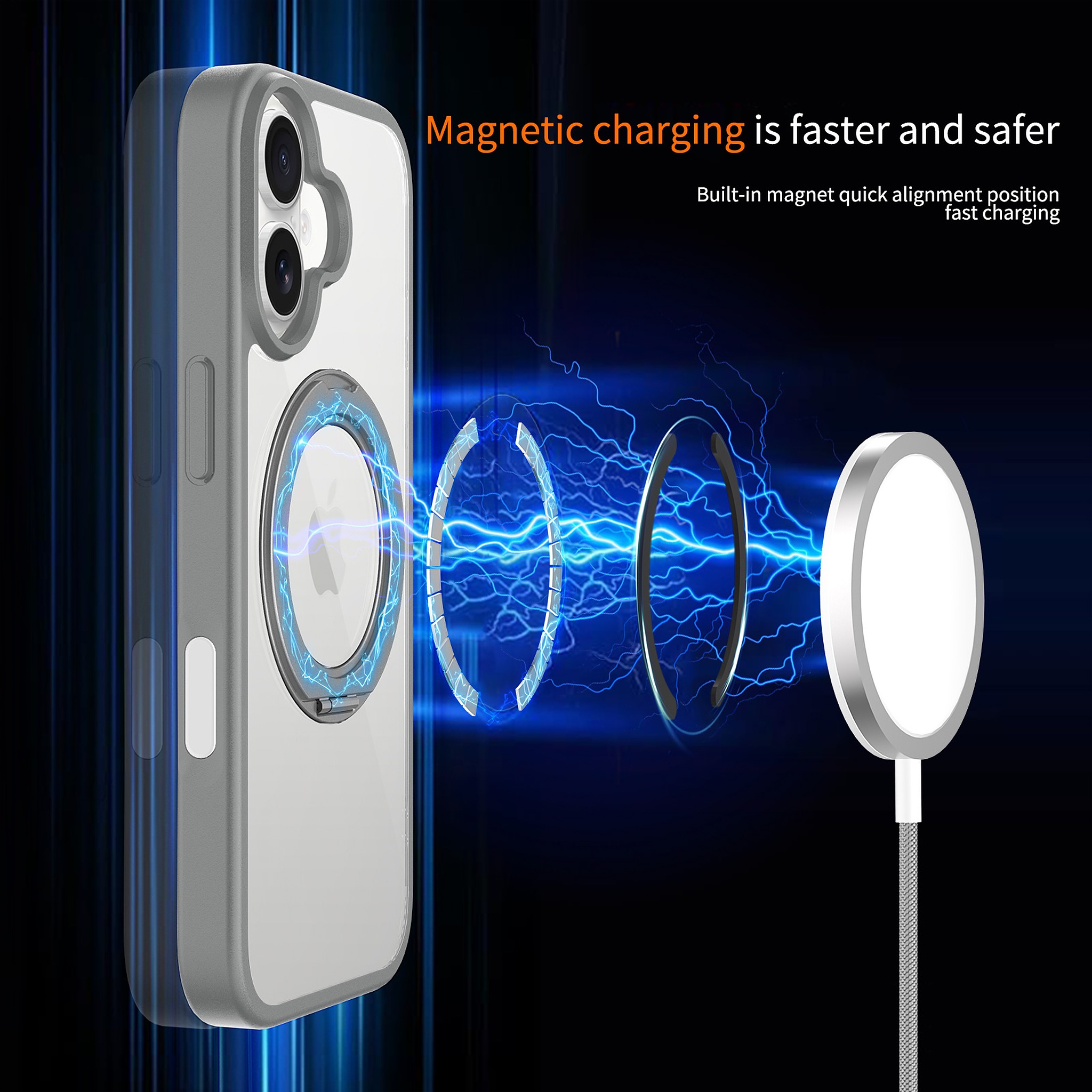 SendaFit Clear 360° Stand Camera-Button Case for iPhone 17 detail 31