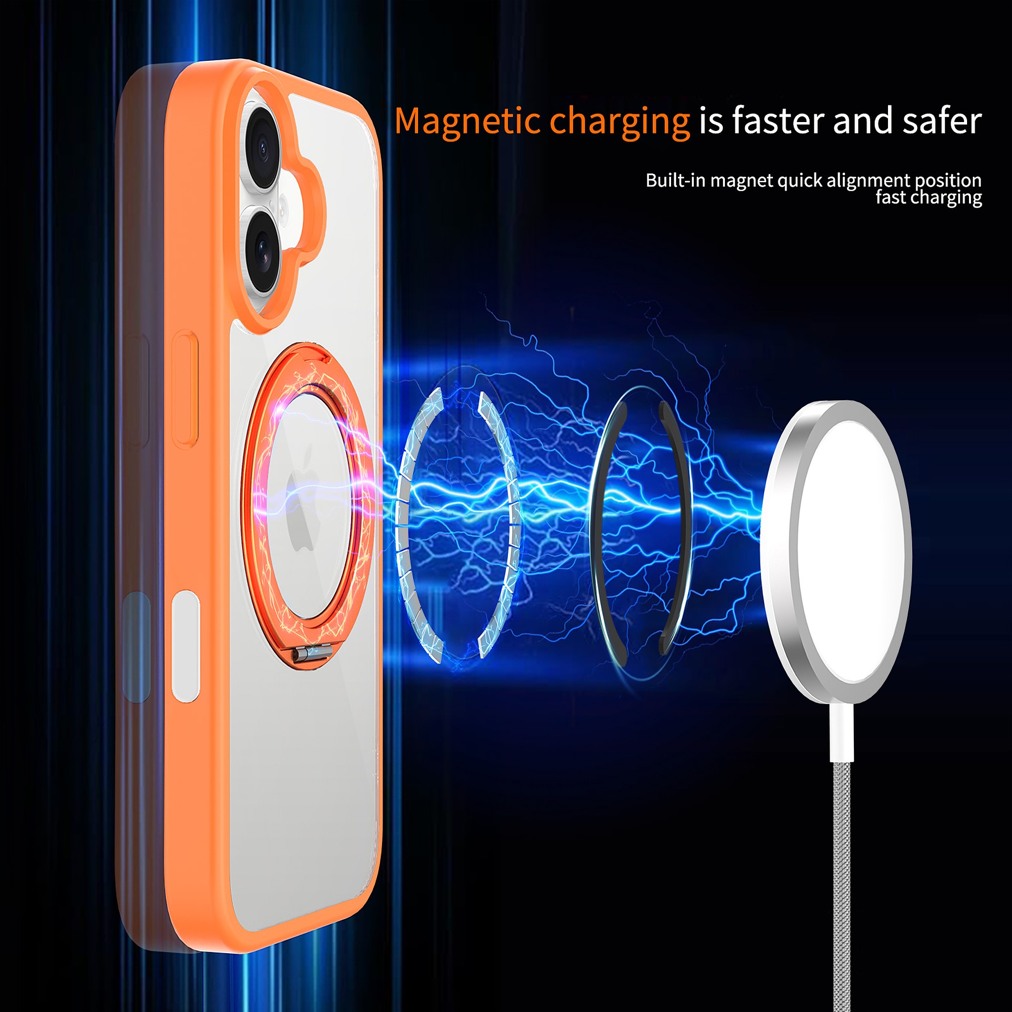SendaFit Clear 360° Stand Camera-Button Case for iPhone 17 detail 34