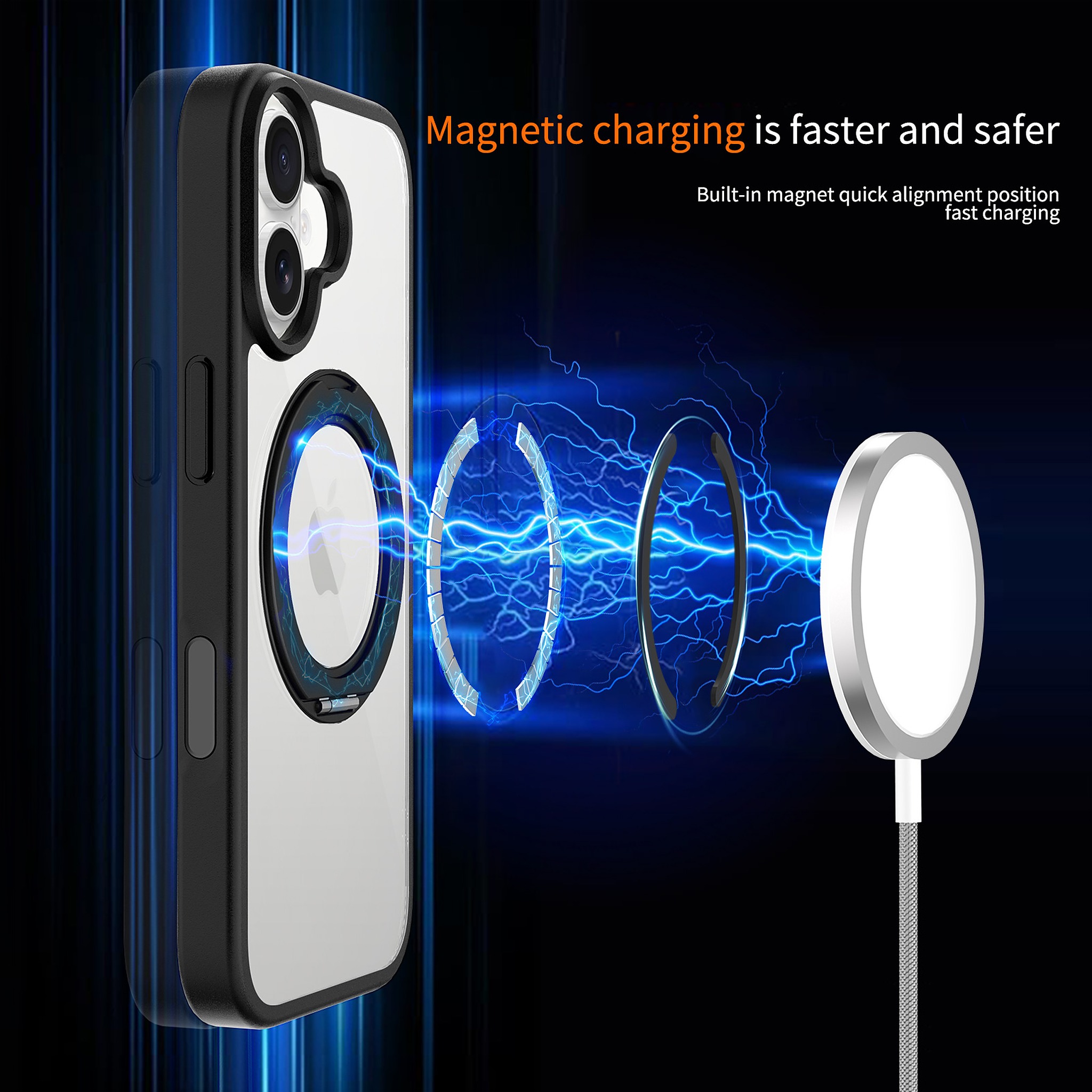 SendaFit Clear 360° Stand Camera-Button Case for iPhone 17 detail 35