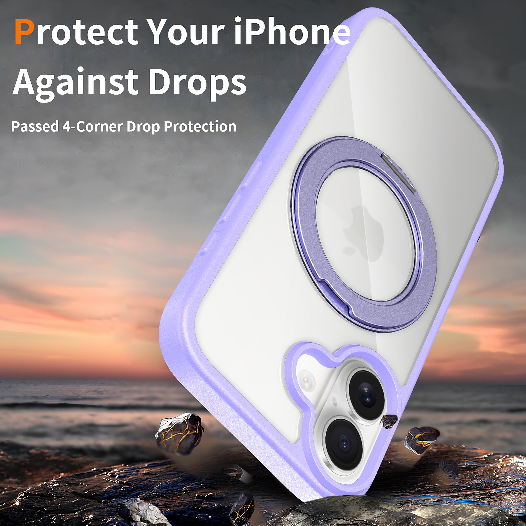 SendaFit Clear 360° Stand Camera-Button Case for iPhone 17 detail 4