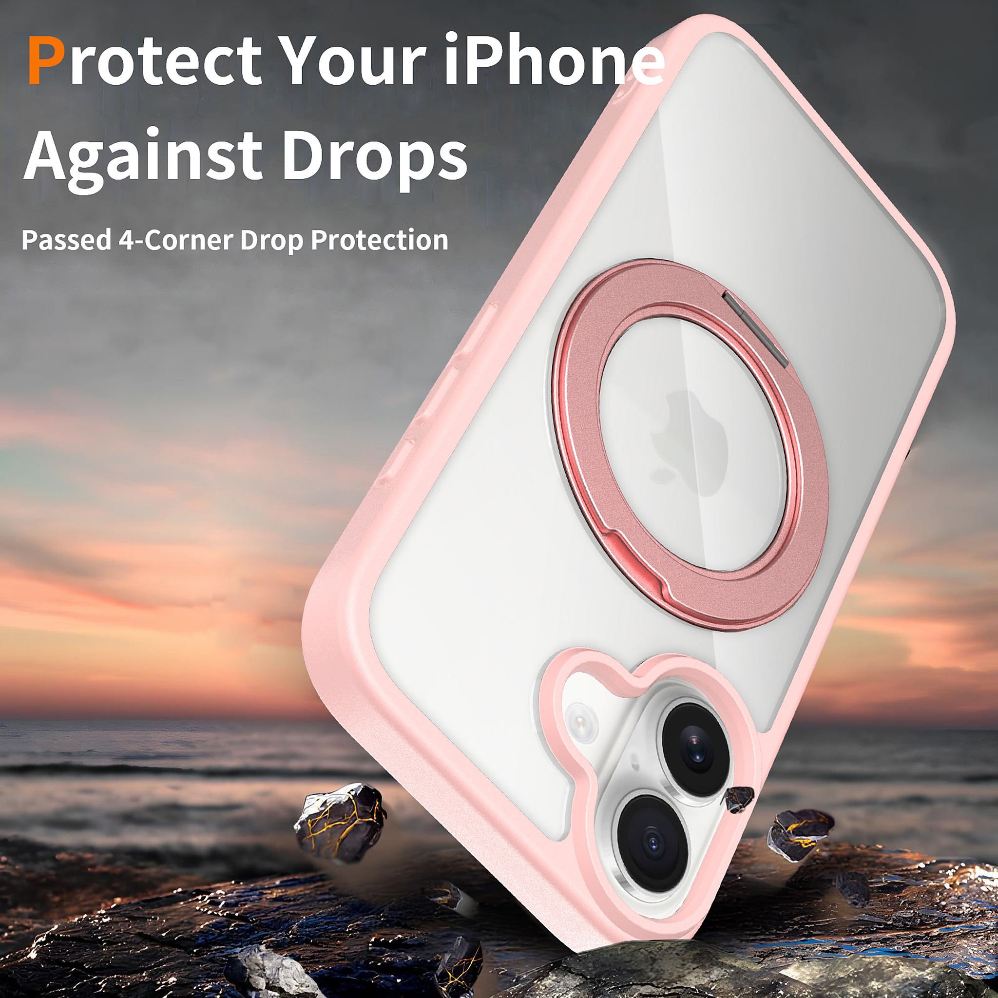 SendaFit Clear 360° Stand Camera-Button Case for iPhone 17 detail 5
