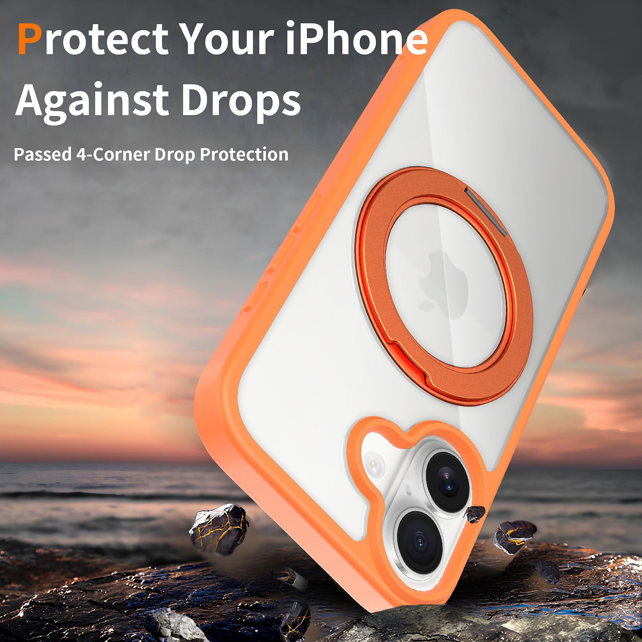 SendaFit Clear 360° Stand Camera-Button Case for iPhone 17 detail 6