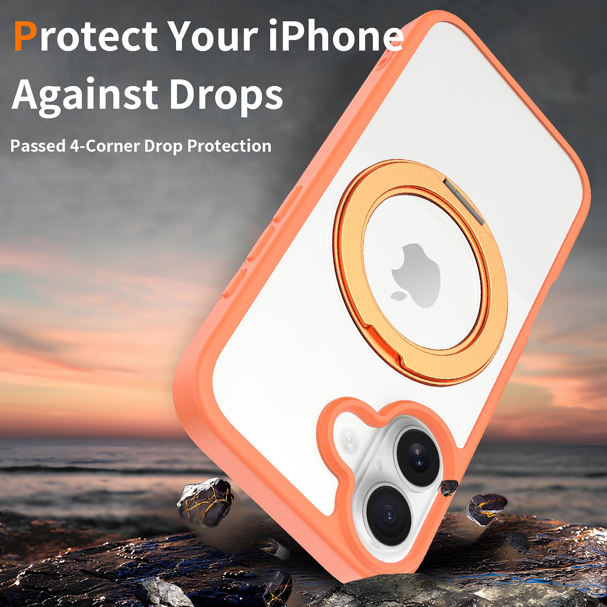 SendaFit Clear 360° Stand Case for iPhone 17 detail 1