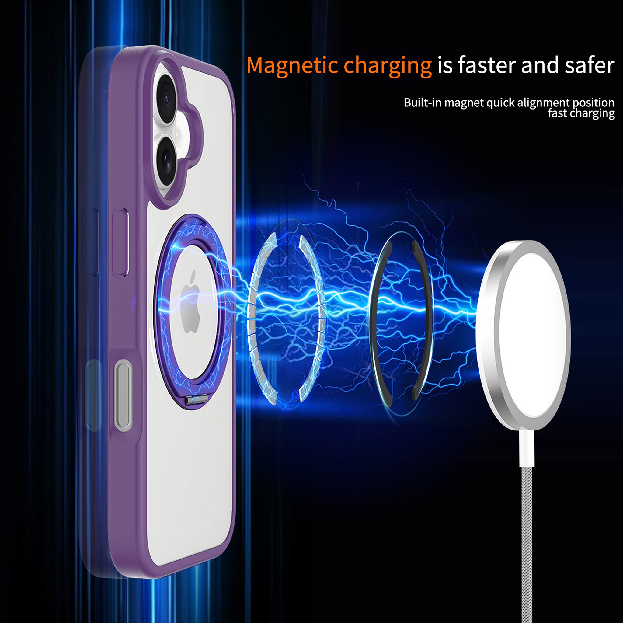 SendaFit Clear 360° Stand Case for iPhone 17 detail 10