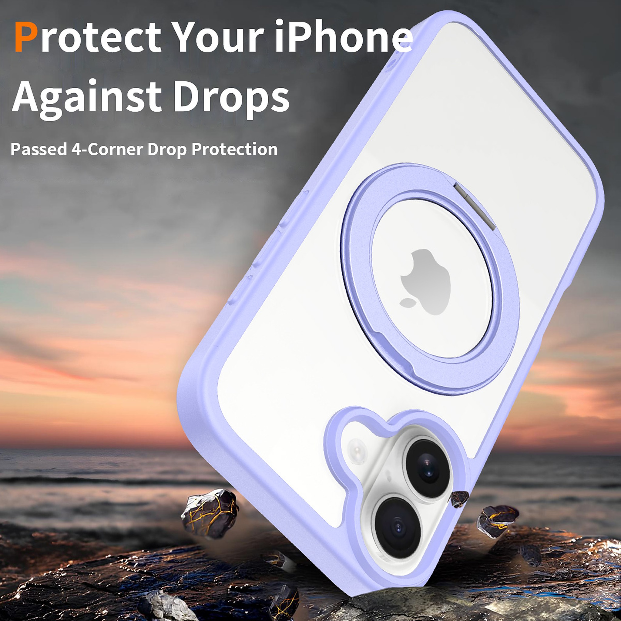 SendaFit Clear 360° Stand Case for iPhone 17 detail 11