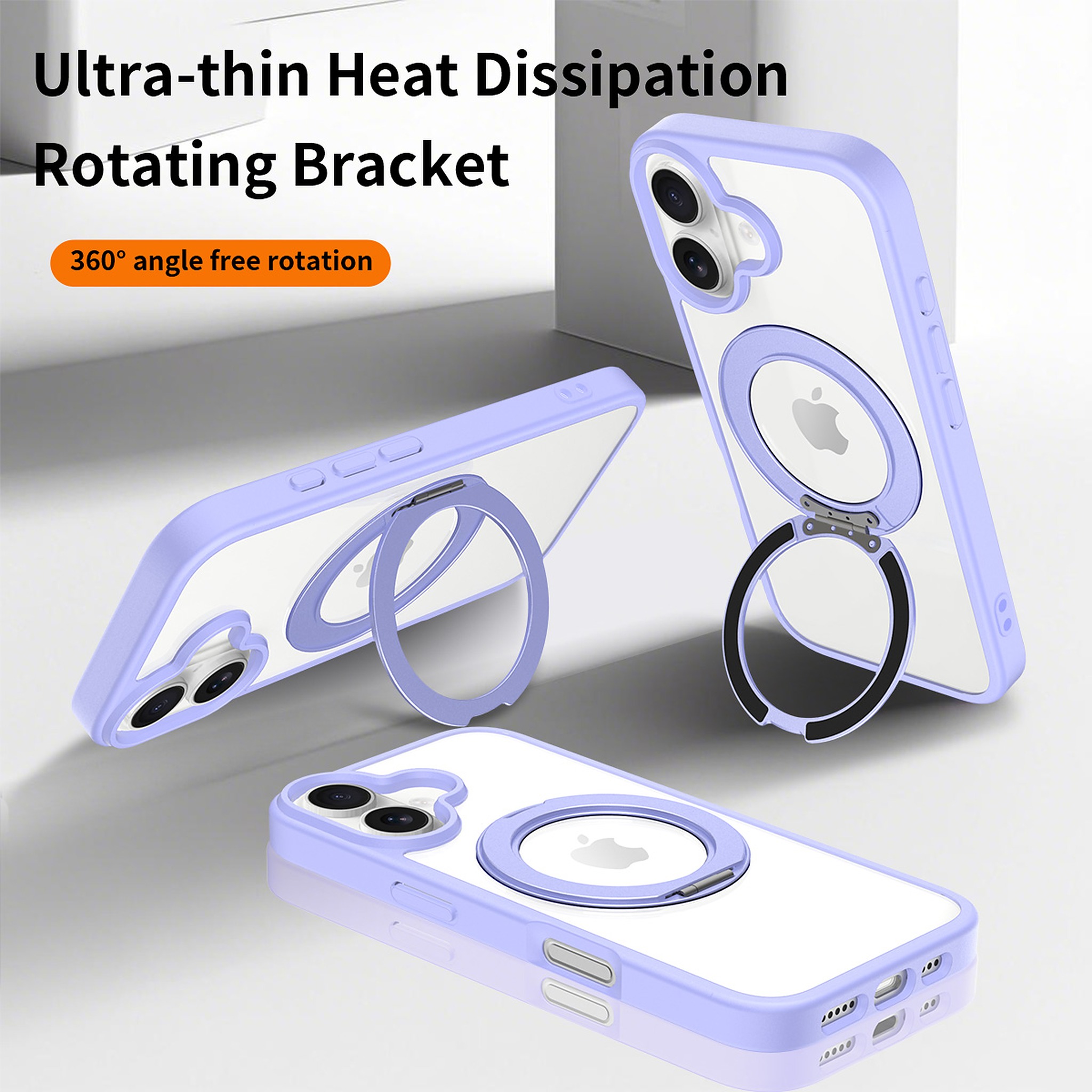 SendaFit Clear 360° Stand Case for iPhone 17 detail 14