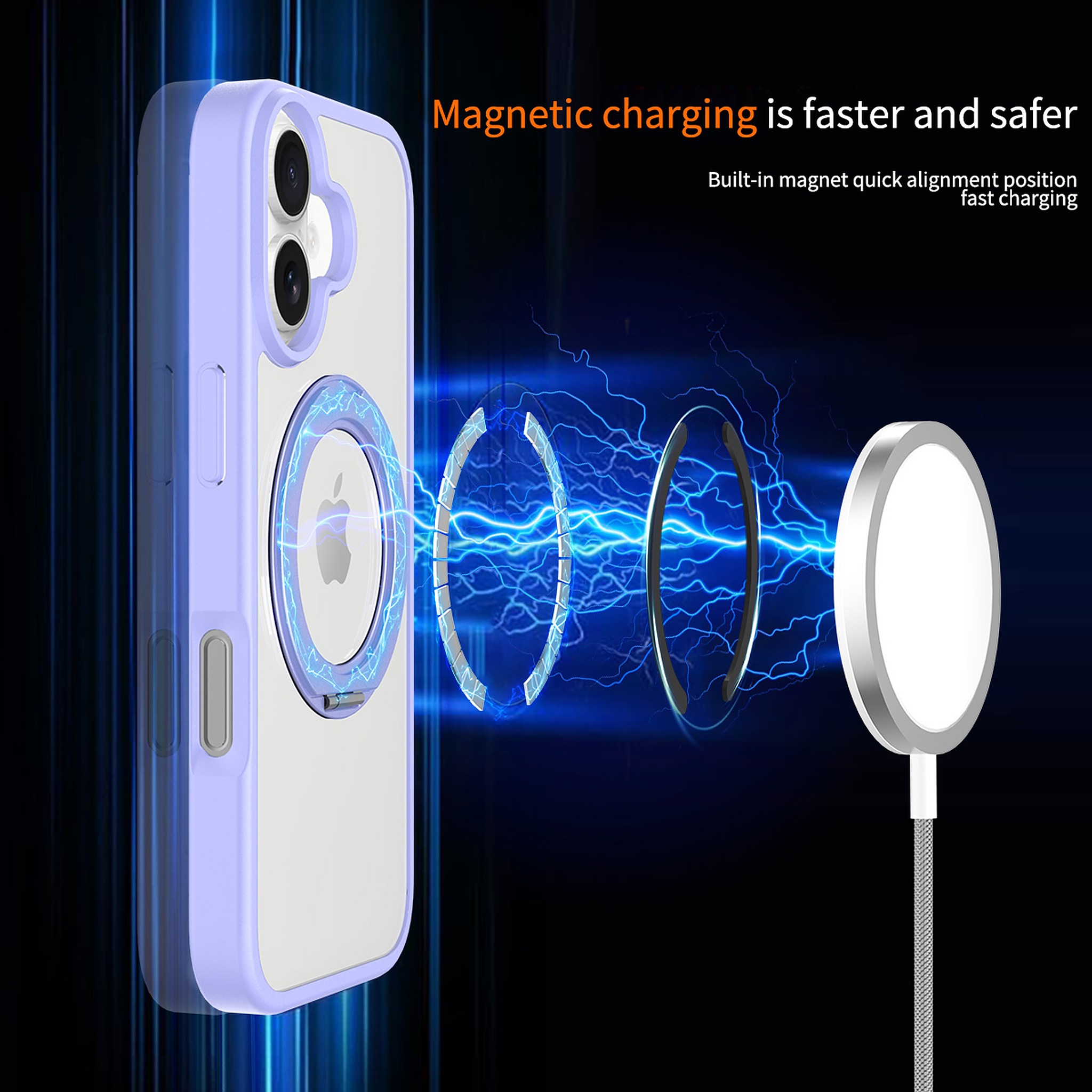 SendaFit Clear 360° Stand Case for iPhone 17 detail 15