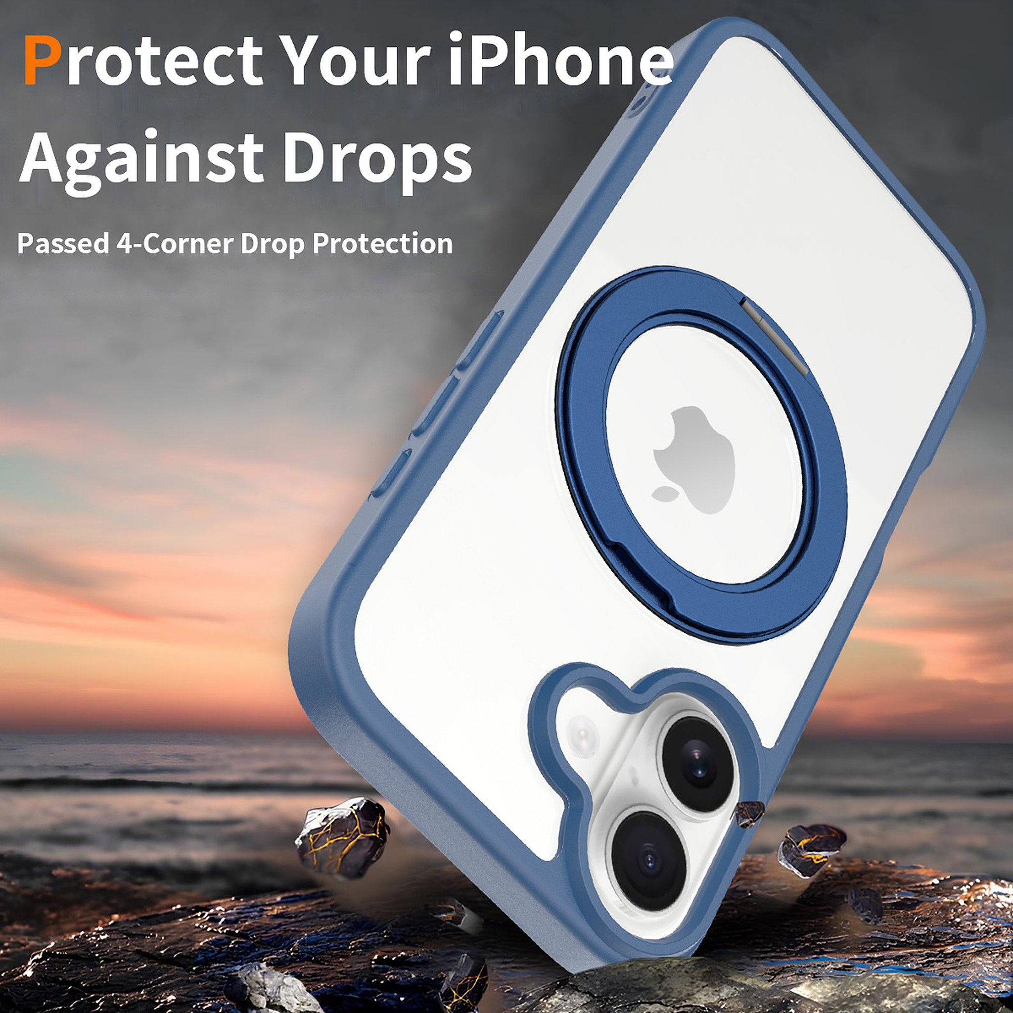 SendaFit Clear 360° Stand Case for iPhone 17 detail 16