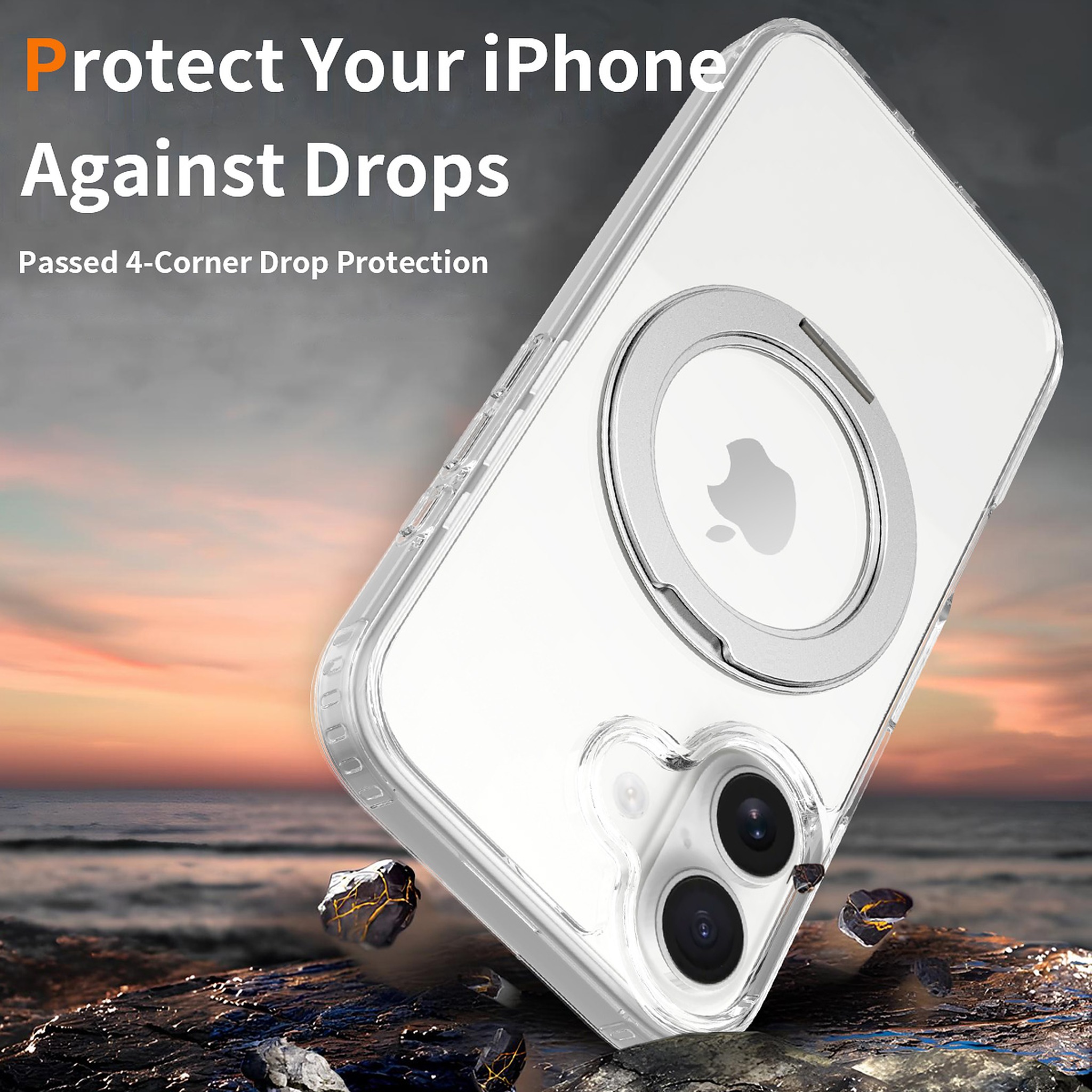 SendaFit Clear 360° Stand Case for iPhone 17 detail 18