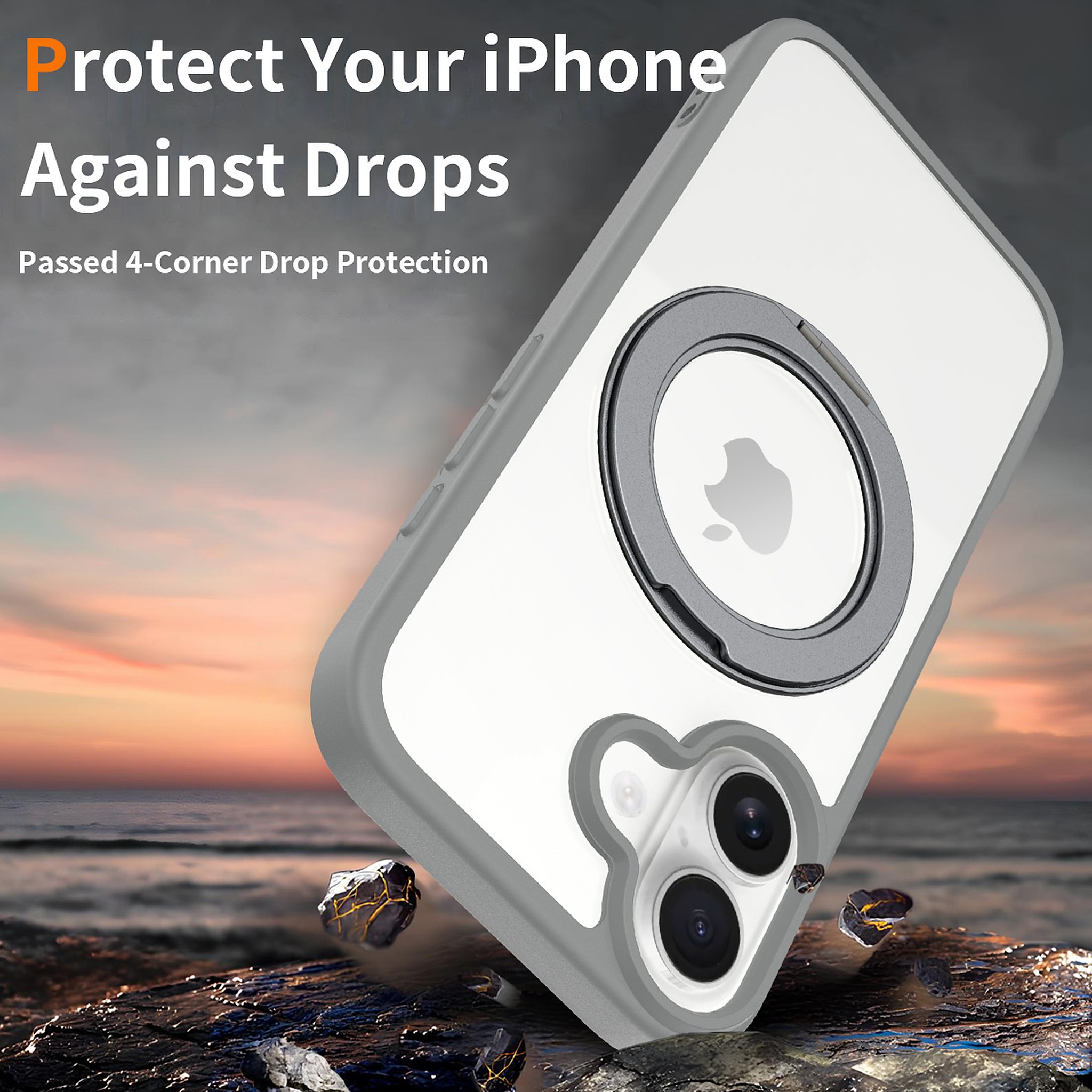 SendaFit Clear 360° Stand Case for iPhone 17 detail 22