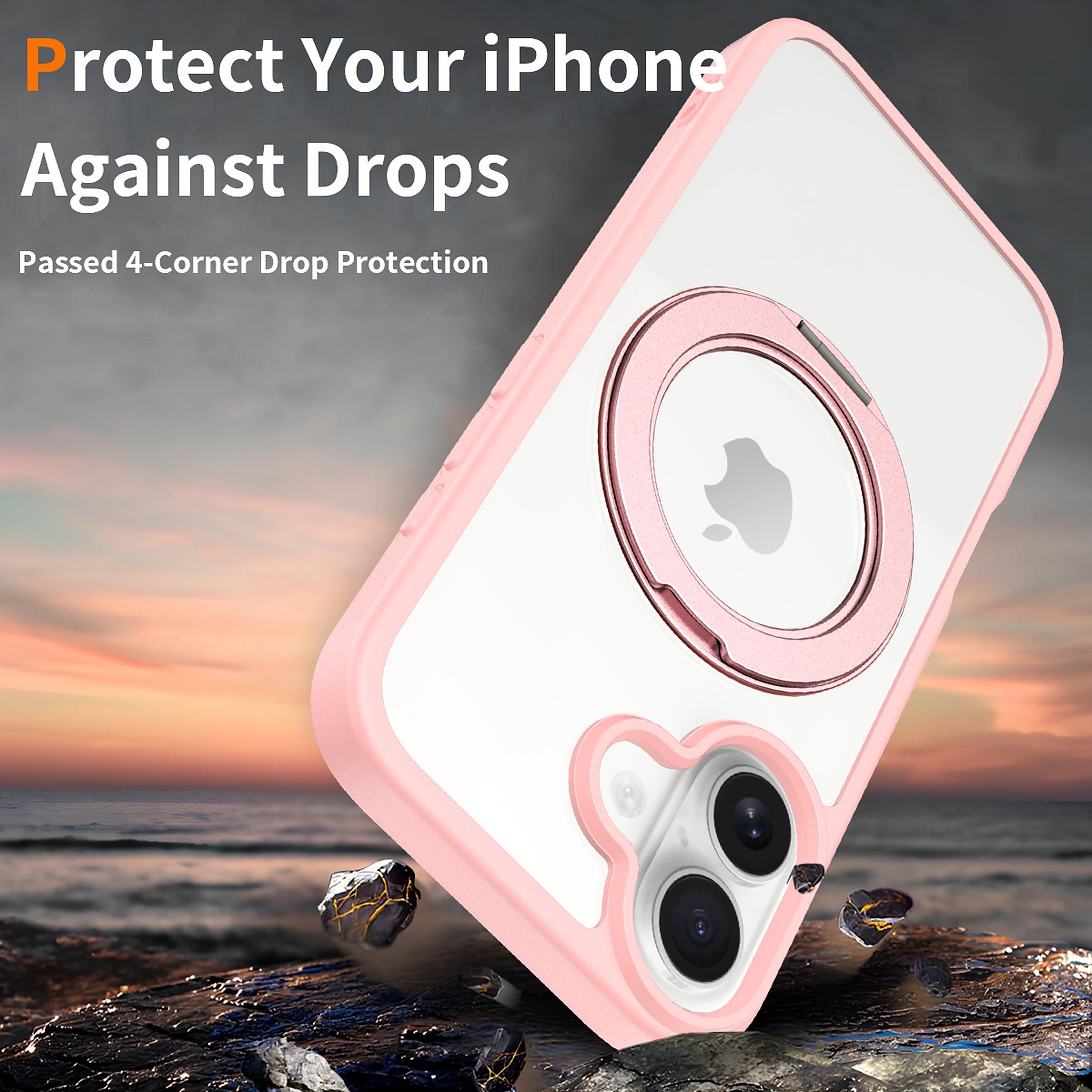 SendaFit Clear 360° Stand Case for iPhone 17 detail 28