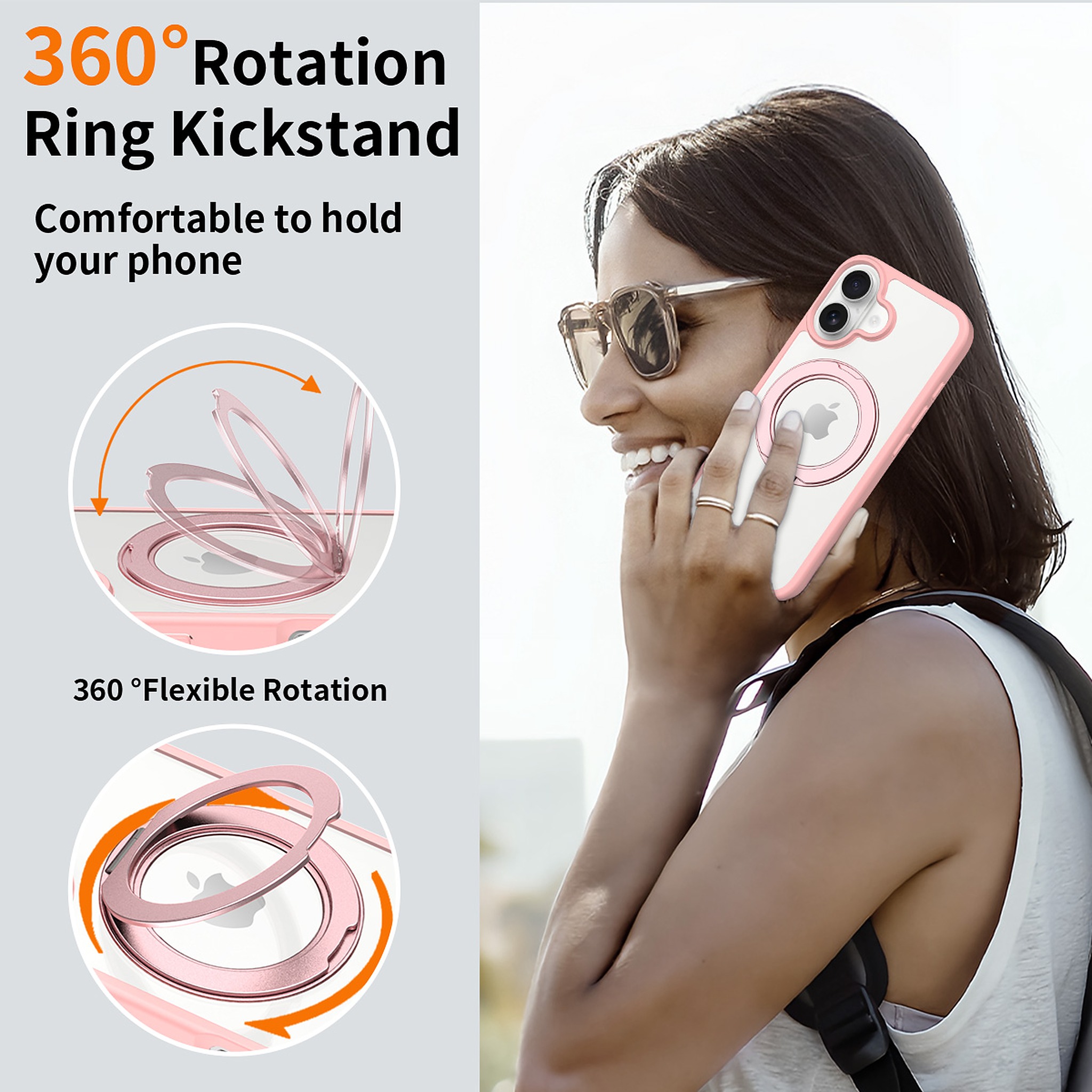 SendaFit Clear 360° Stand Case for iPhone 17 detail 29