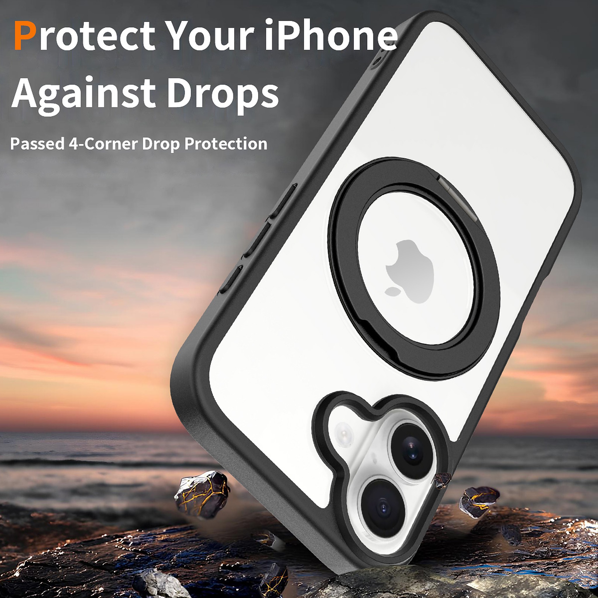 SendaFit Clear 360° Stand Case for iPhone 17 detail 33