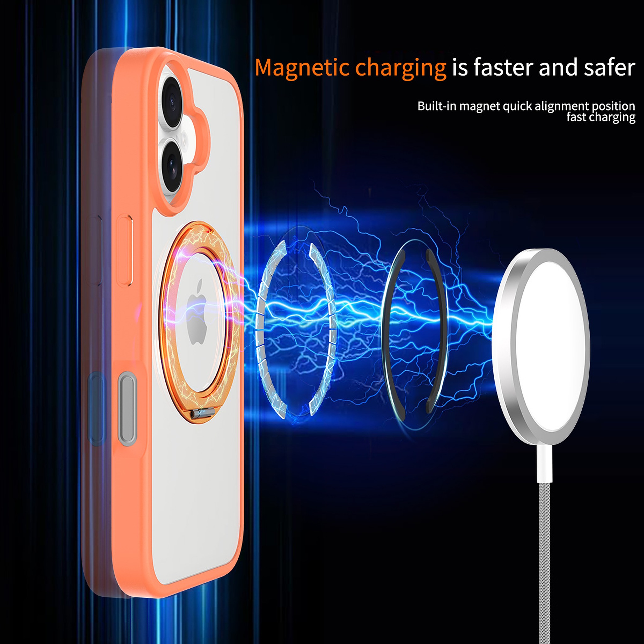 SendaFit Clear 360° Stand Case for iPhone 17 detail 5