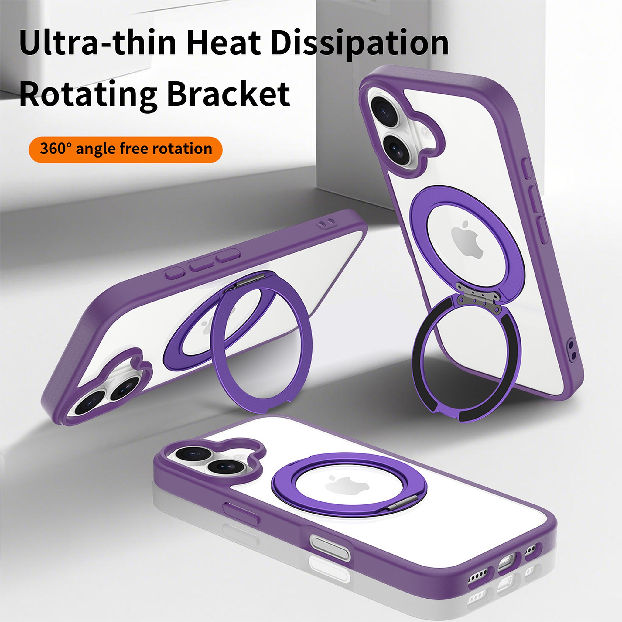 SendaFit Clear 360° Stand Case for iPhone 17 detail 9