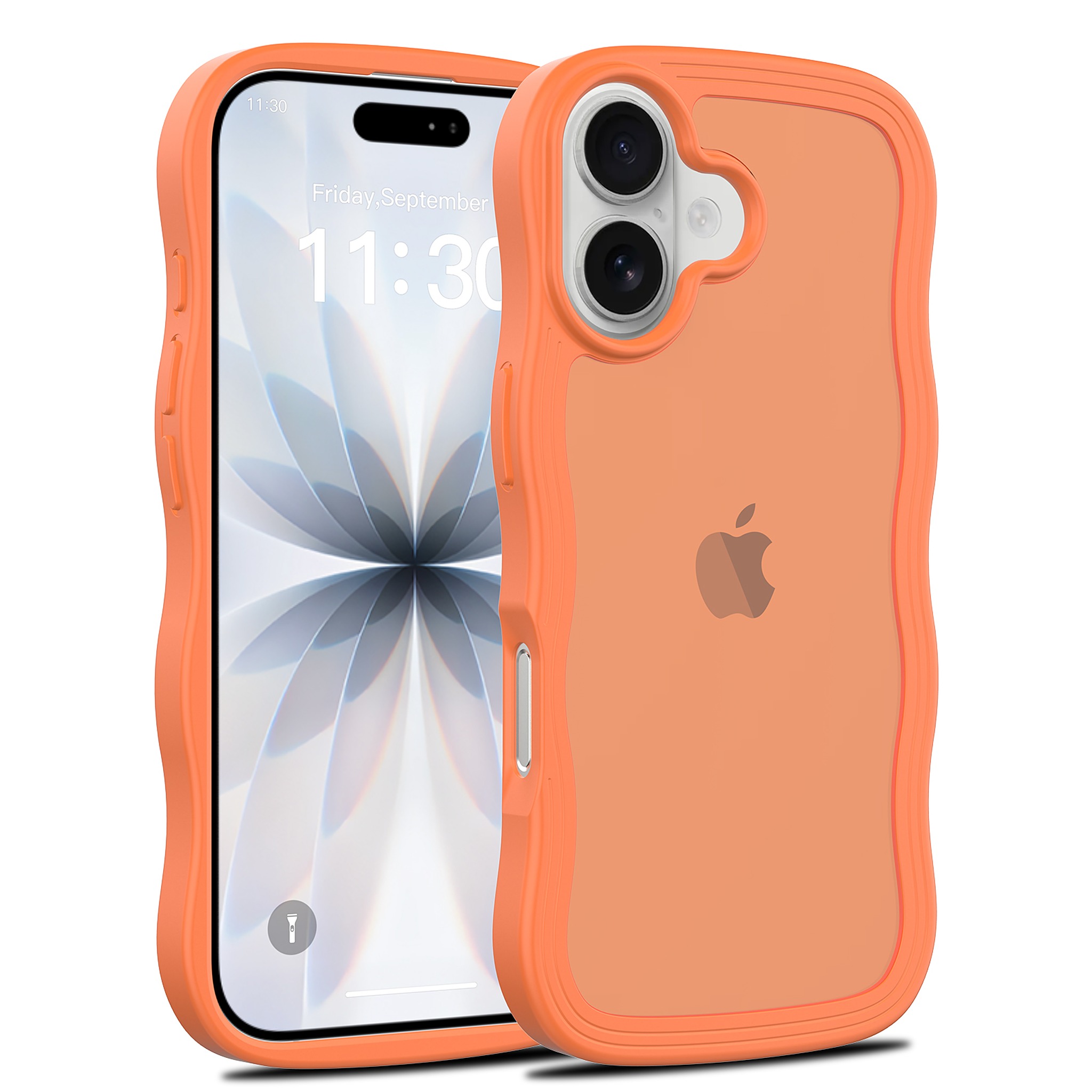 SendaFit Wavy Matte Two-in-One Case for iPhone 17 - Orange