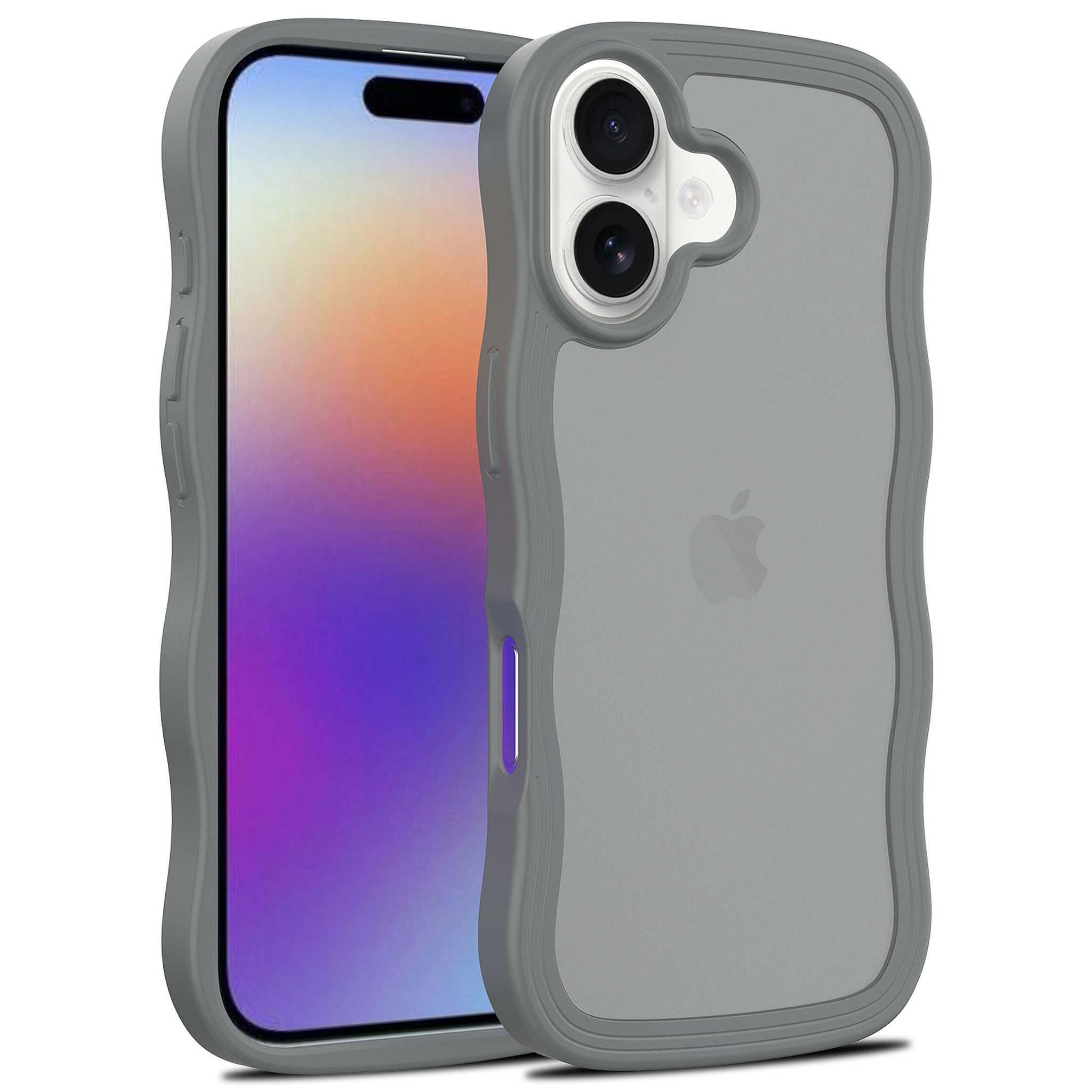 SendaFit Wavy Matte Two-in-One Case for iPhone 17 - Dark Gray