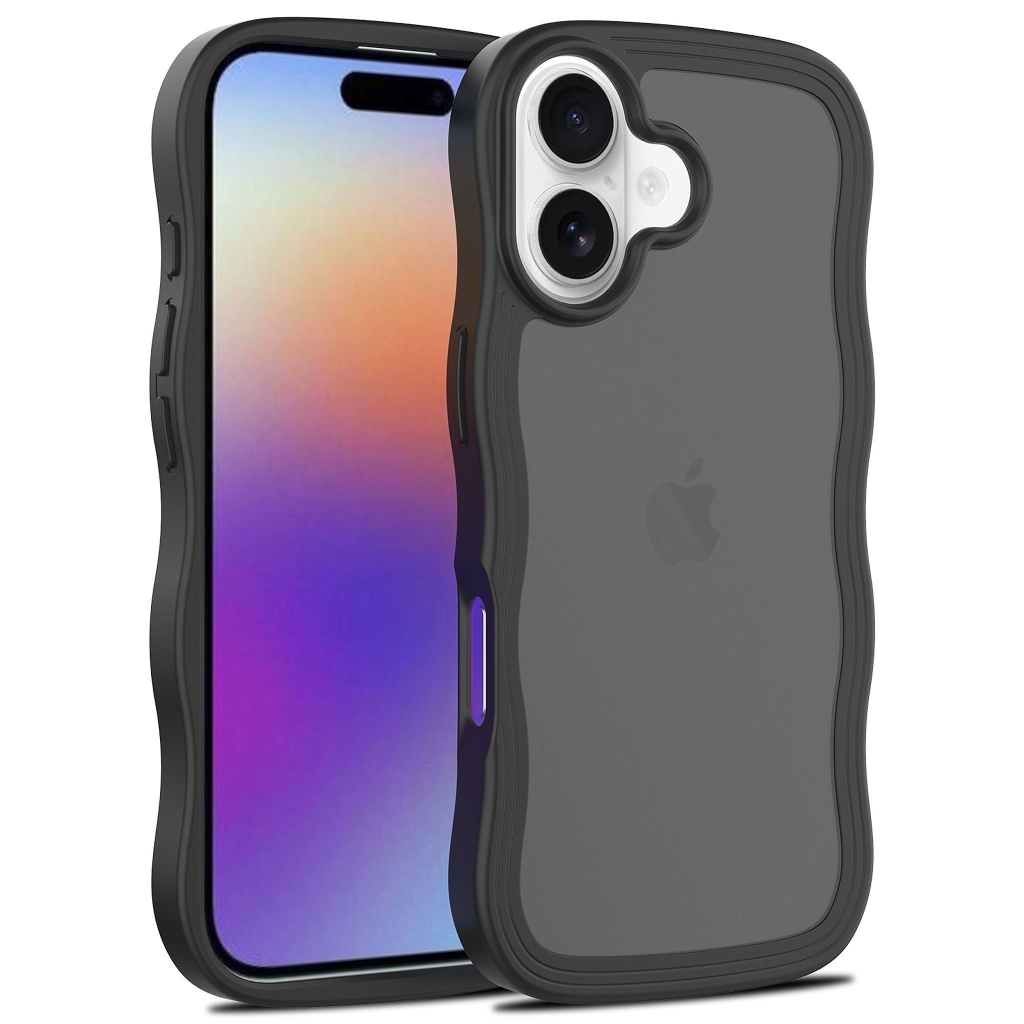 SendaFit Wavy Matte Two-in-One Case for iPhone 17 - Matte Black