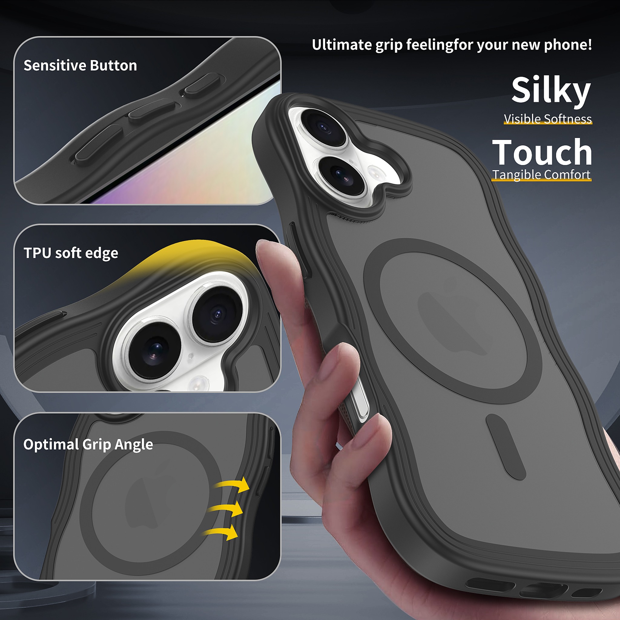 SendaFit Wavy Matte Two-in-One MagSafe Case for iPhone 17 detail 17