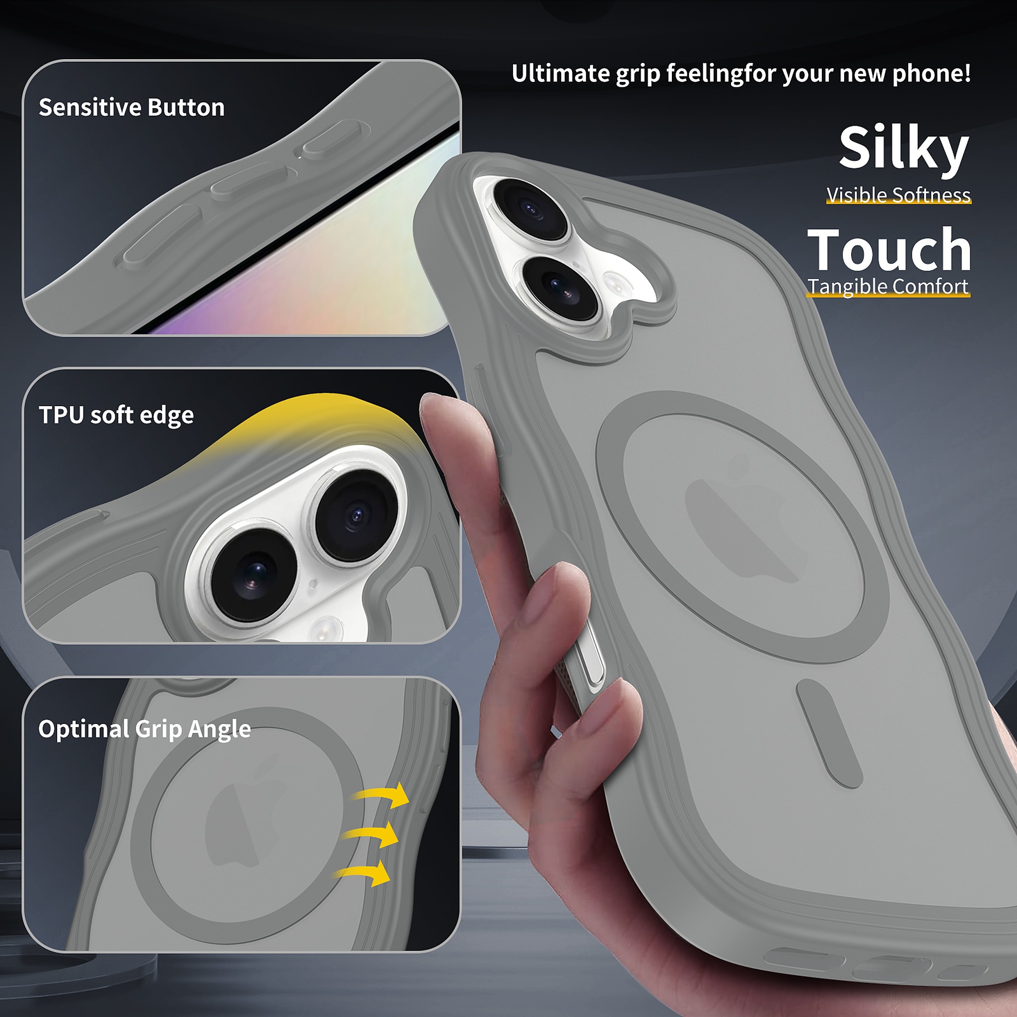 SendaFit Wavy Matte Two-in-One MagSafe Case for iPhone 17 detail 5