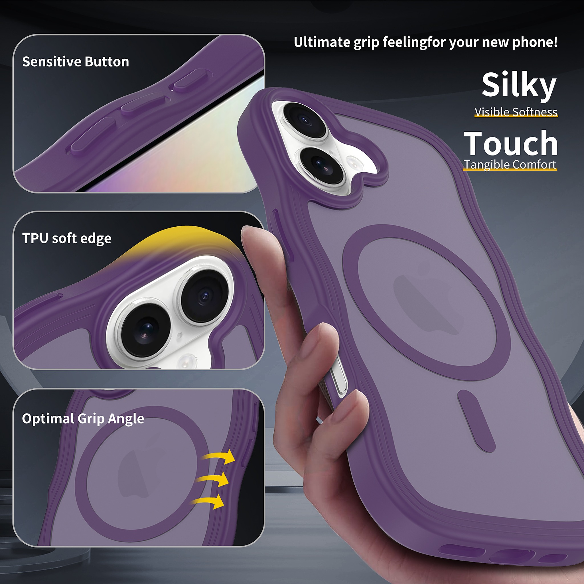 SendaFit Wavy Matte Two-in-One MagSafe Case for iPhone 17 detail 9