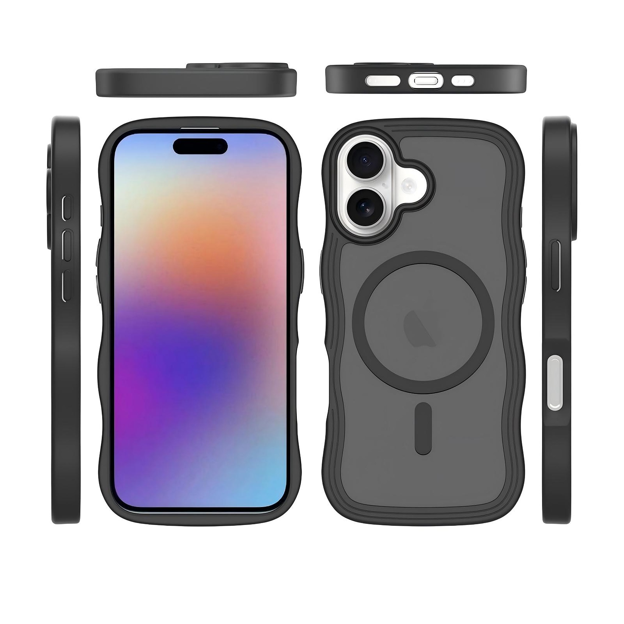 SendaFit Wavy Matte Two-in-One MagSafe Case for iPhone 17