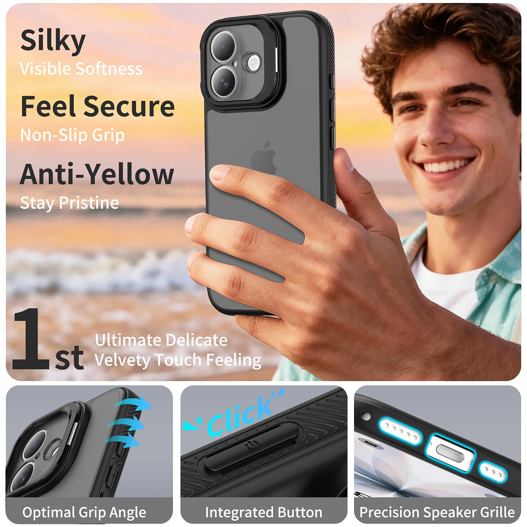 SendaFit Precise-Cutout Camera Stand Case for iPhone 17 detail 23
