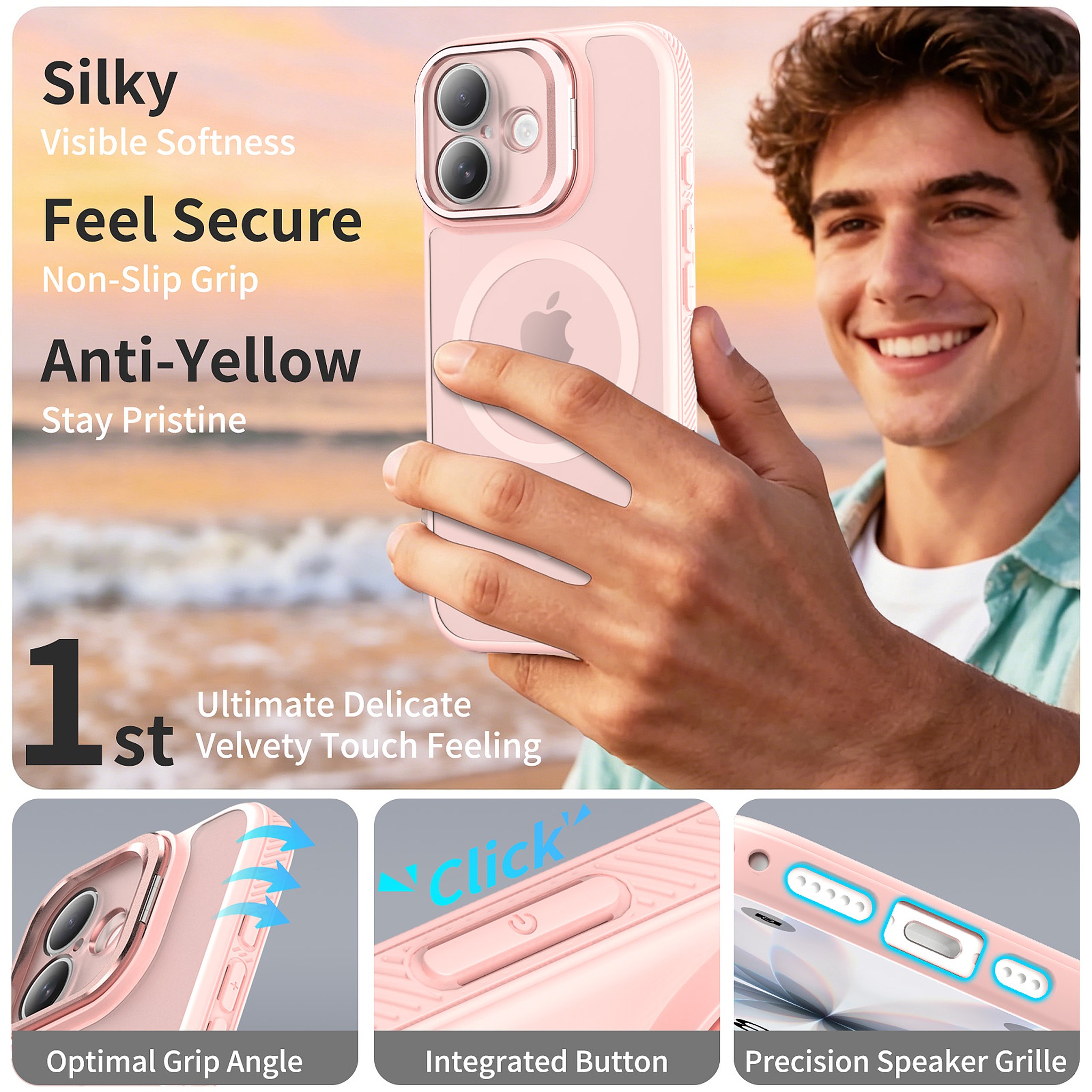 SendaFit Precise-Cutout Camera Stand MagSafe Case for iPhone 17 detail 11