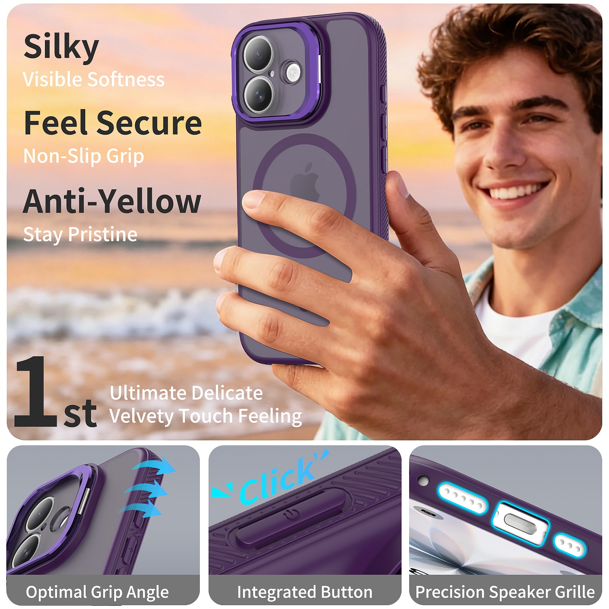 SendaFit Precise-Cutout Camera Stand MagSafe Case for iPhone 17 detail 15