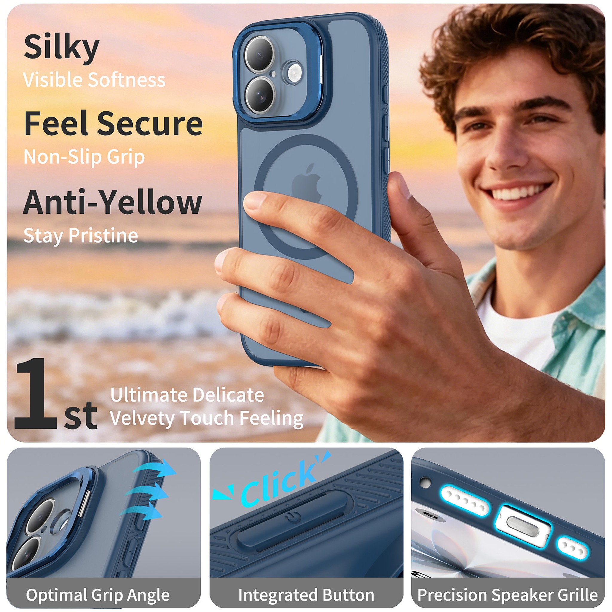 SendaFit Precise-Cutout Camera Stand MagSafe Case for iPhone 17 detail 3